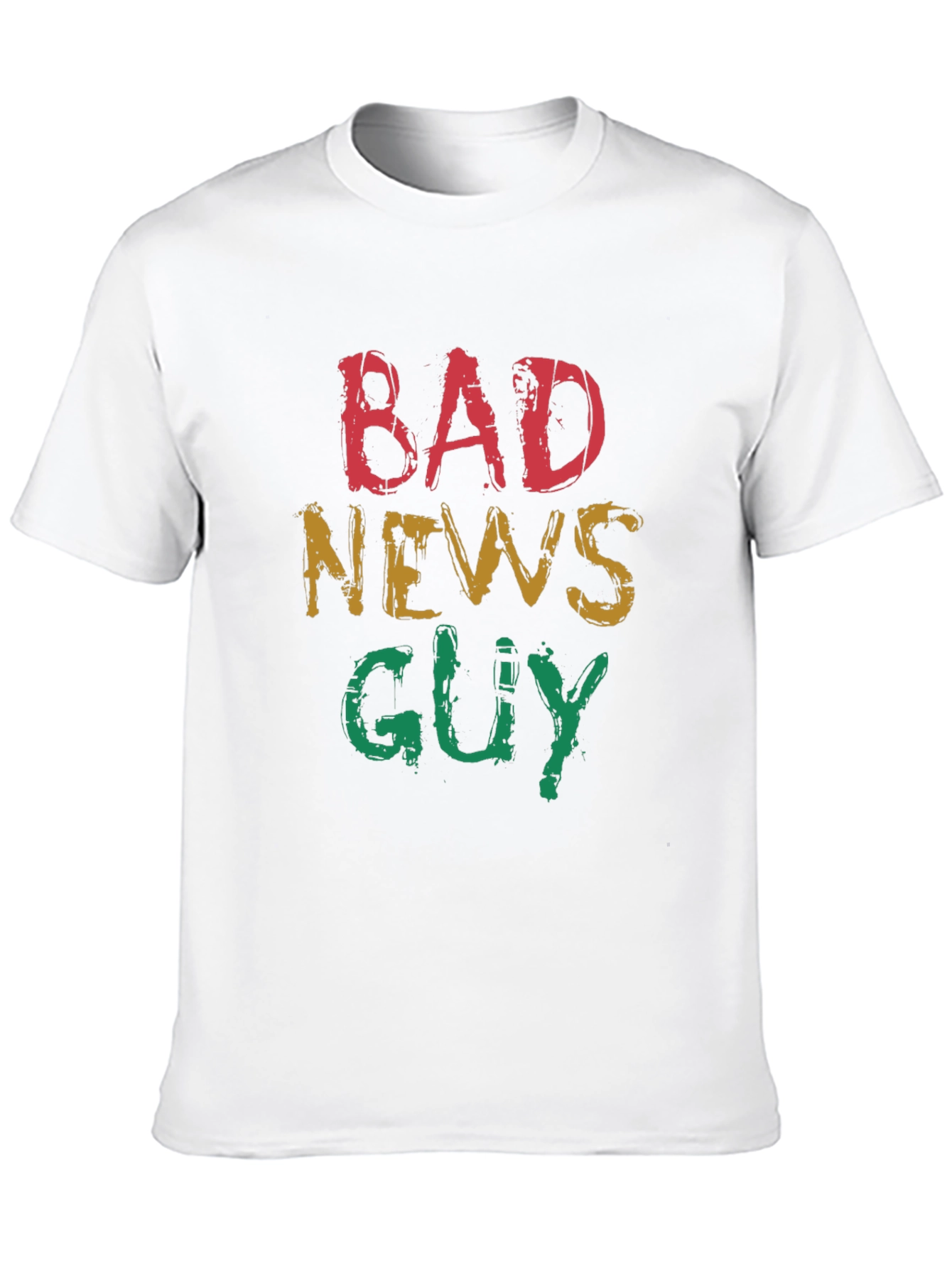 Black Bad News Guy Graphic Tee - Quirky Fun T-Shirt view 10