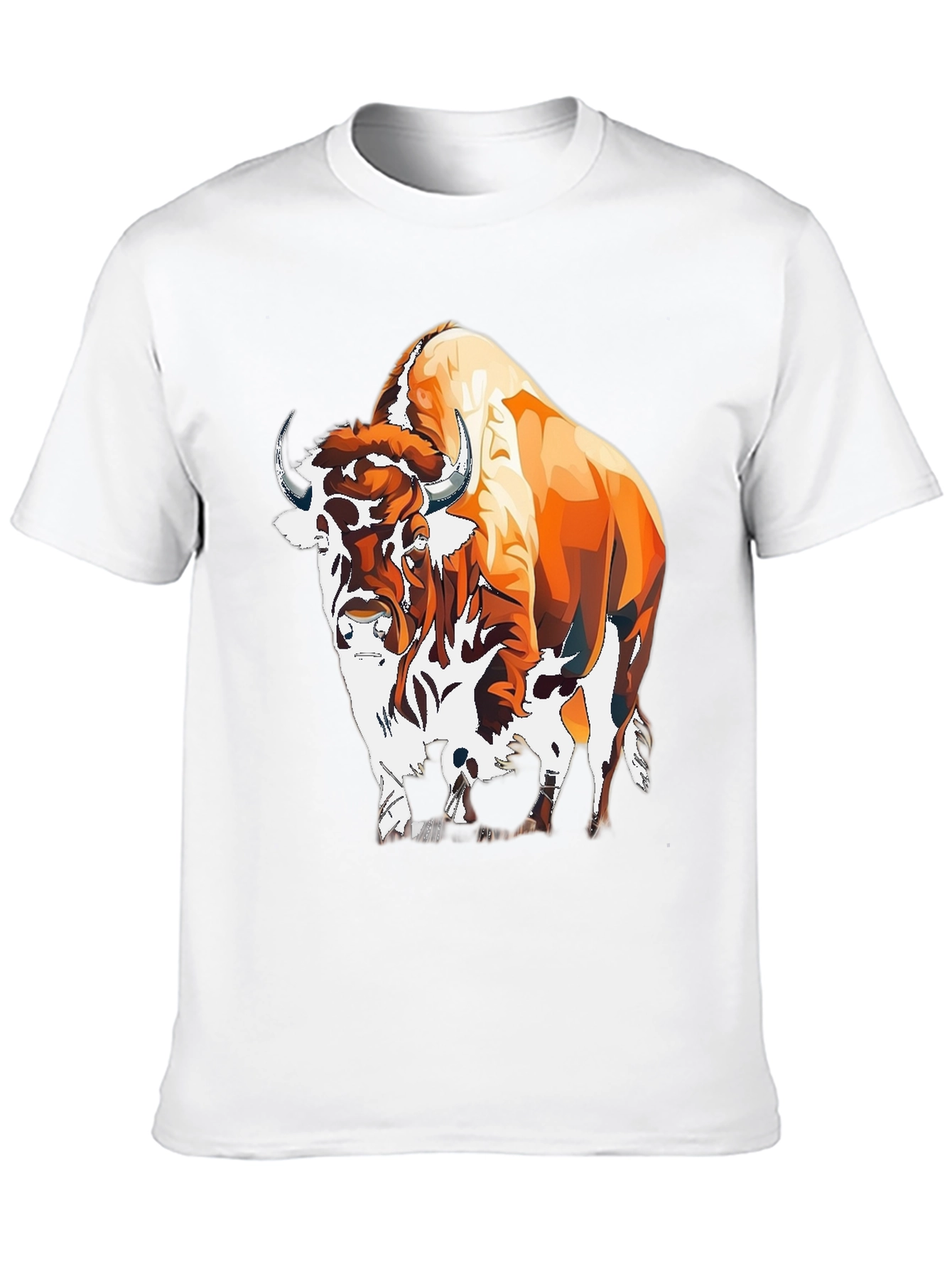 Black Bison Graphic Tee - Bold Animal Print view 10