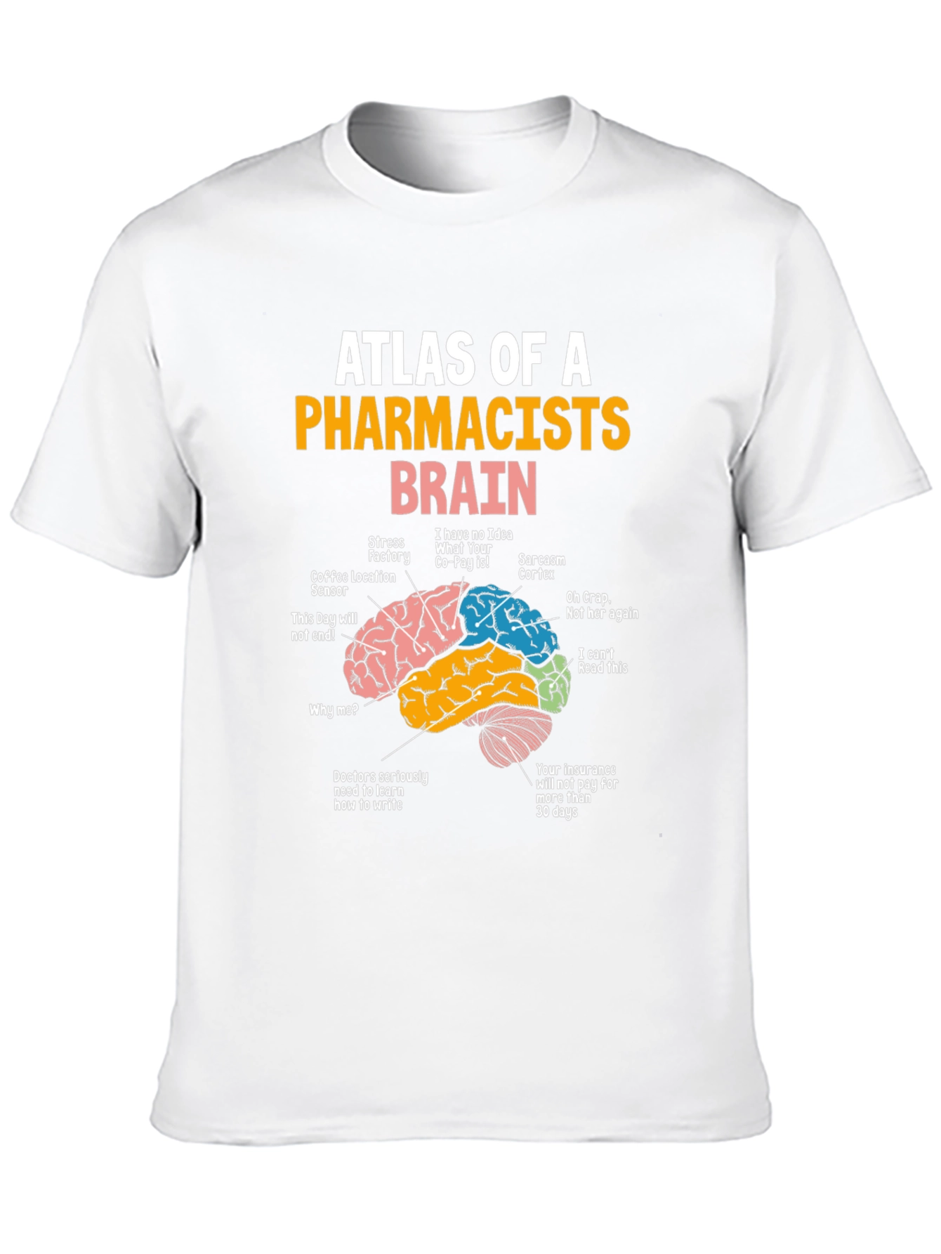 Black Pharmacist Brain Atlas Graphic Tee - Funny Gift view 10