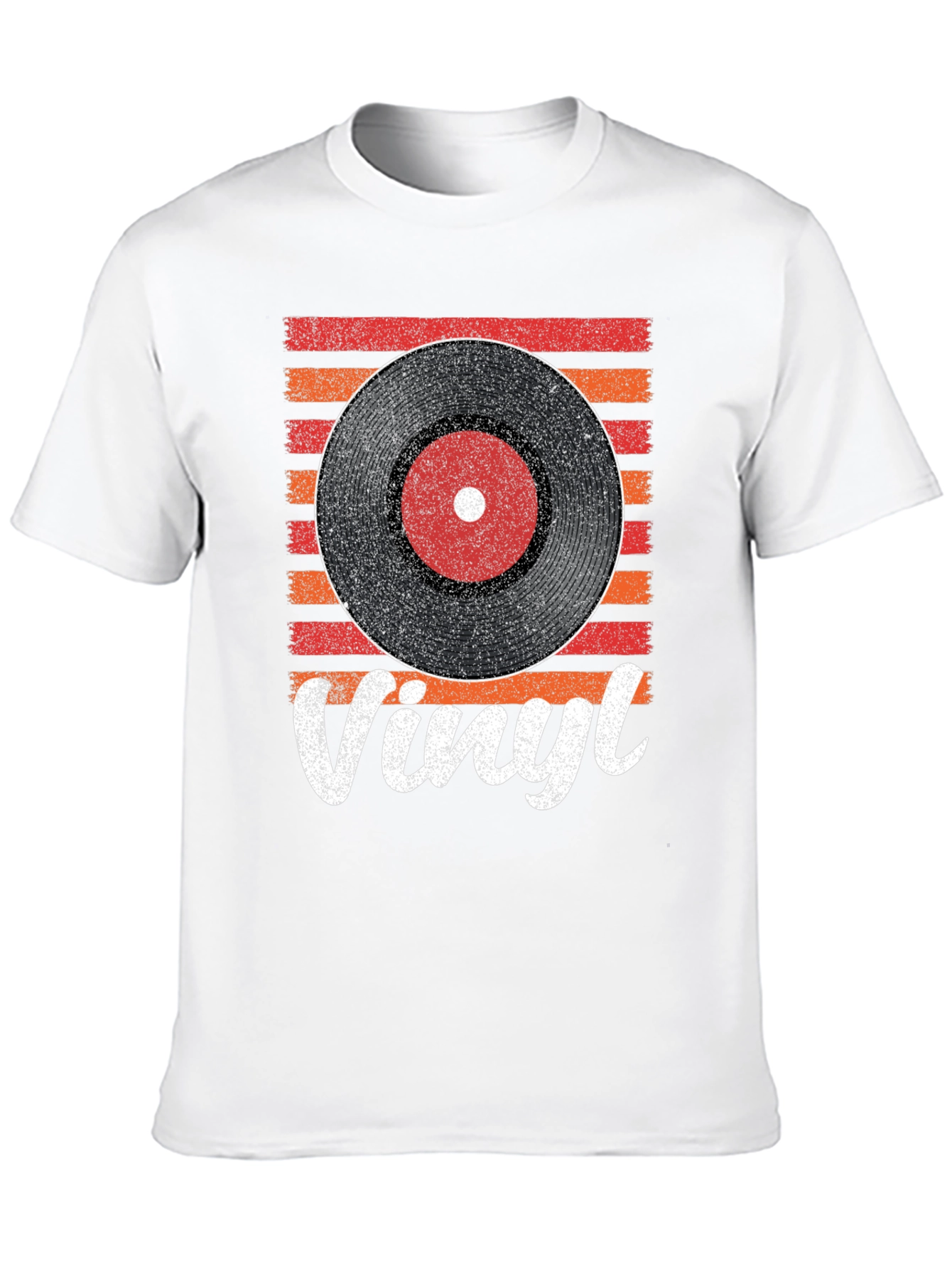 Black Vintage Vinyl Record Graphic Tee - Retro Music Lover Shirt view 10