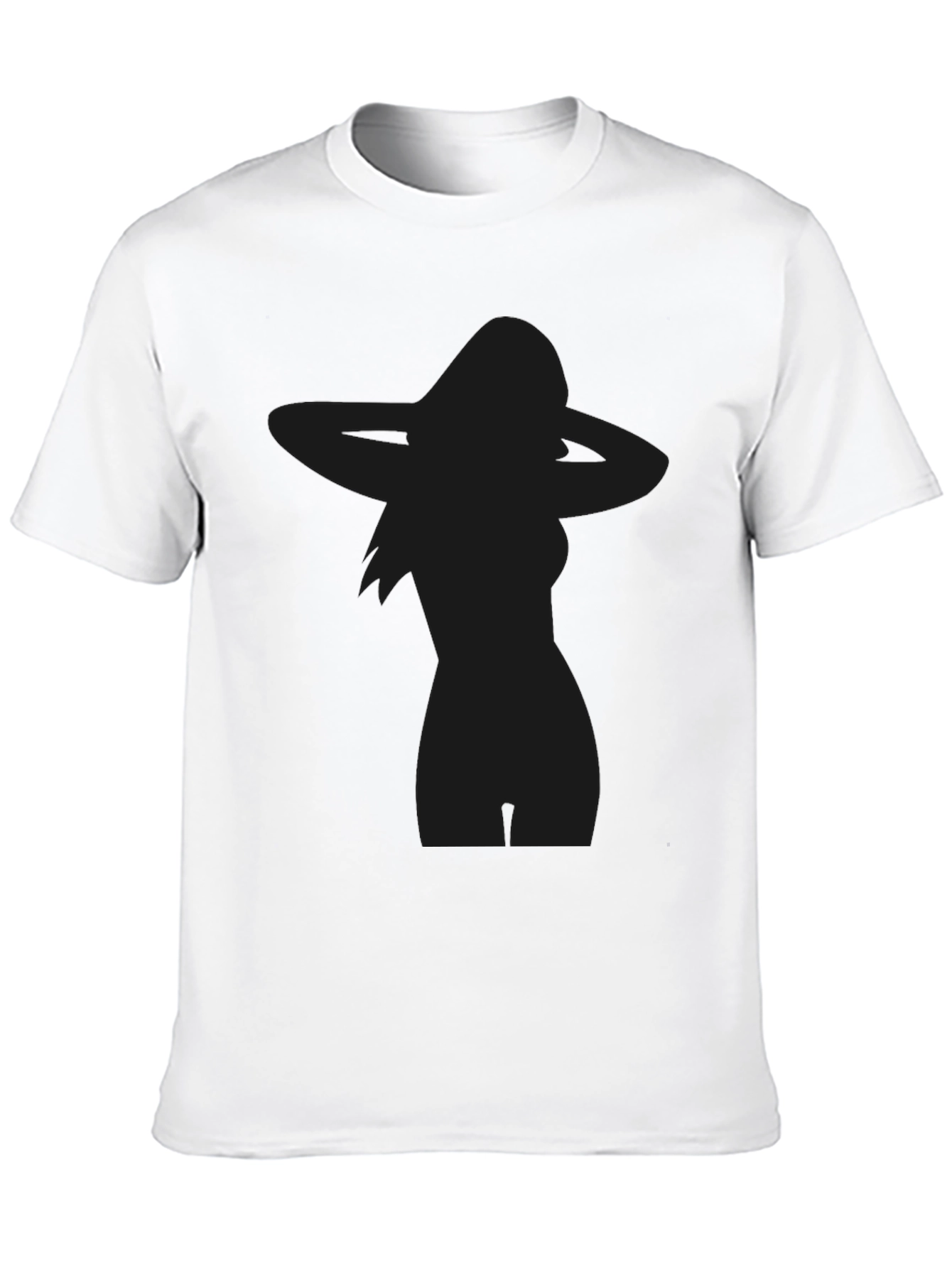 Black Silhouette Tee - Sexy Woman Print view 10
