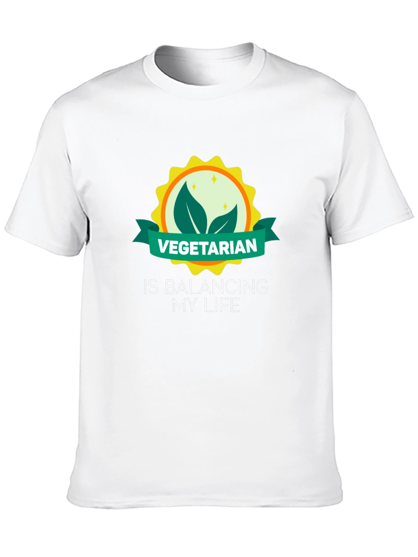 Black Vegetarian Lifestyle Graphic Tee - Balancing My Life view 10
