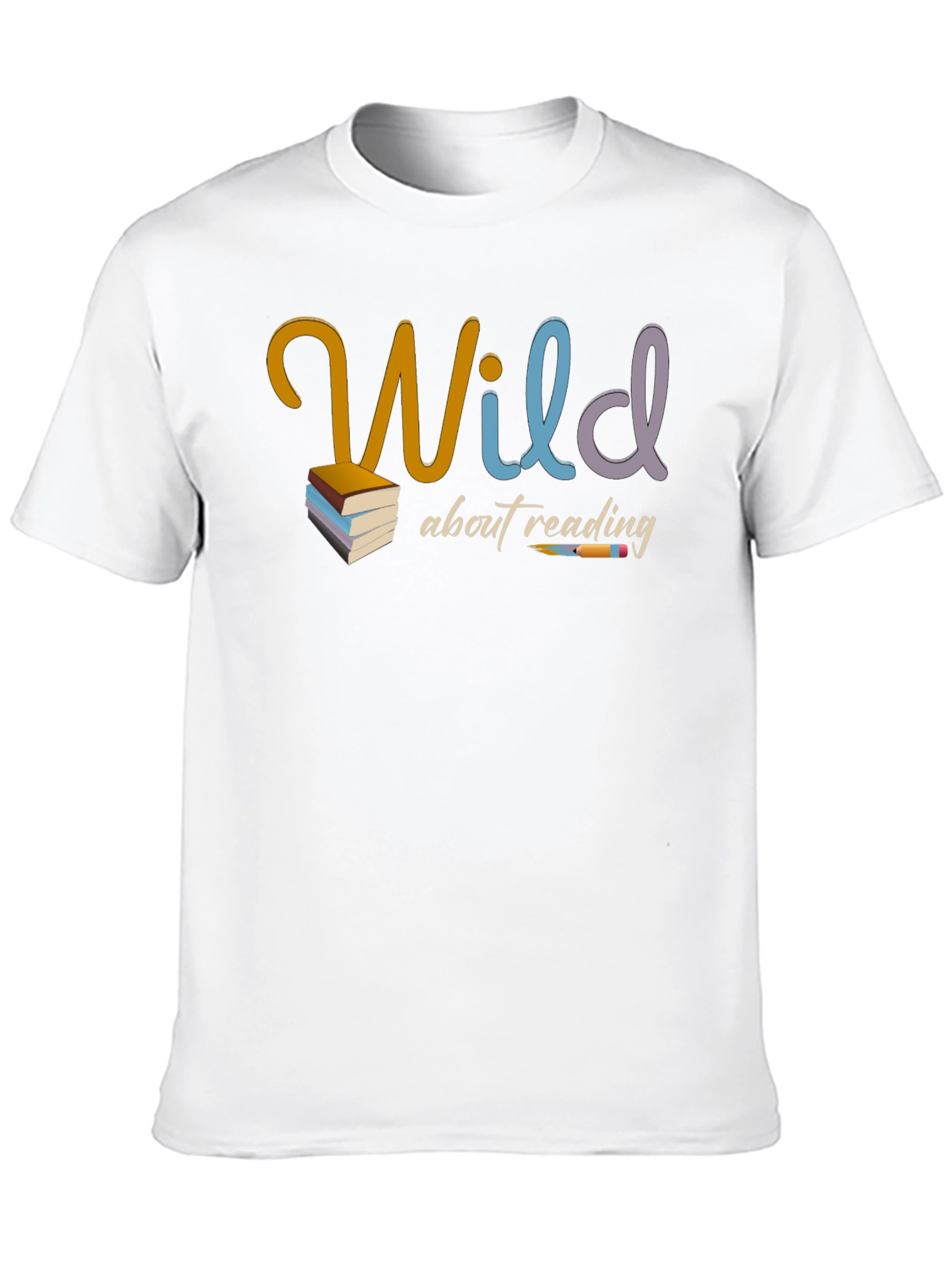 Black Wild About Reading Graphic T-Shirt - Book Lover Tee view 10