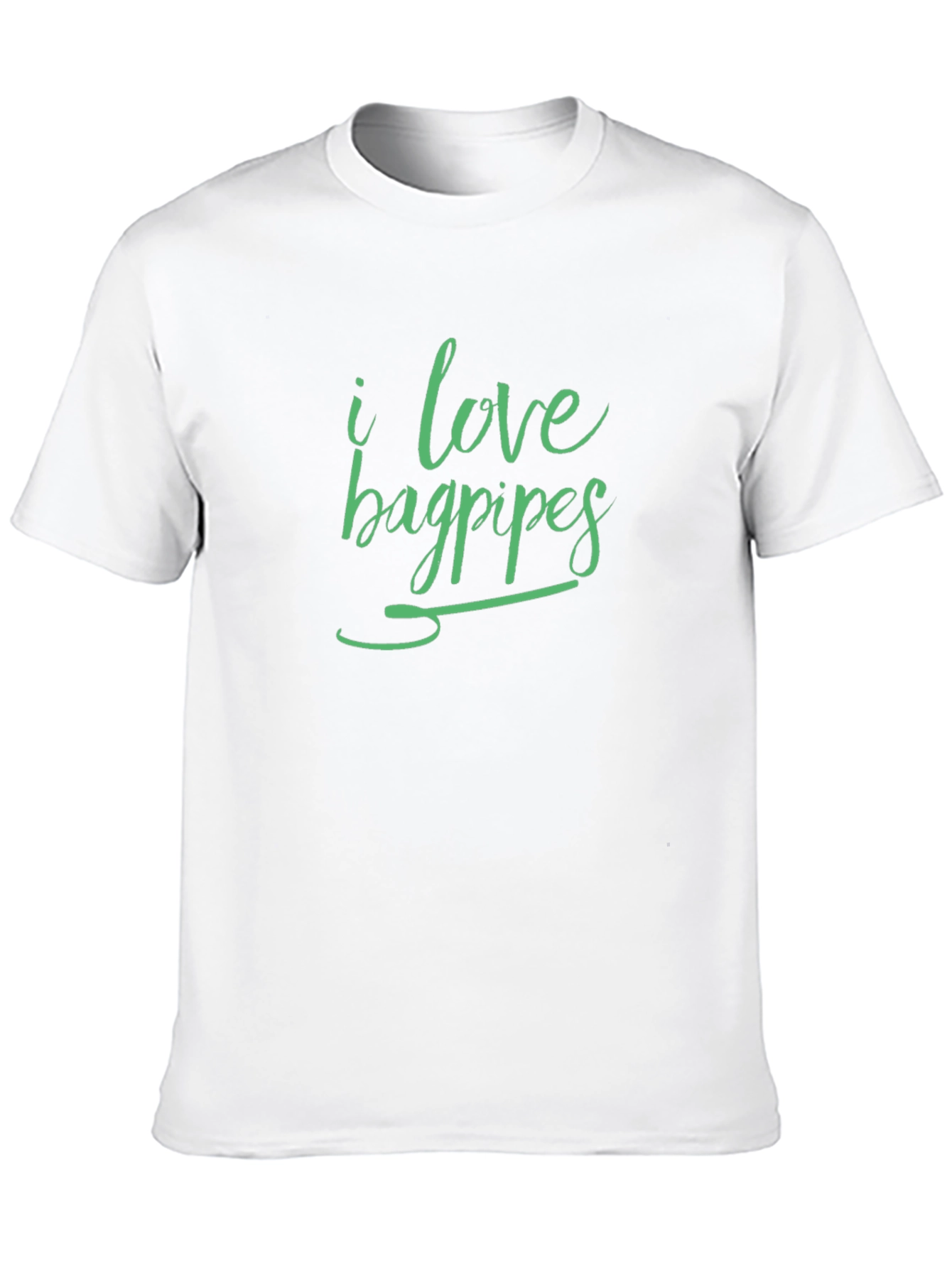 Black I Love Bagpipes Black T-Shirt view 10