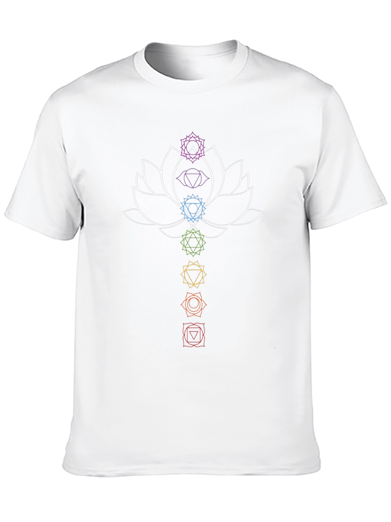 Black Chakra Lotus Graphic T-Shirt - Spiritual Design view 10