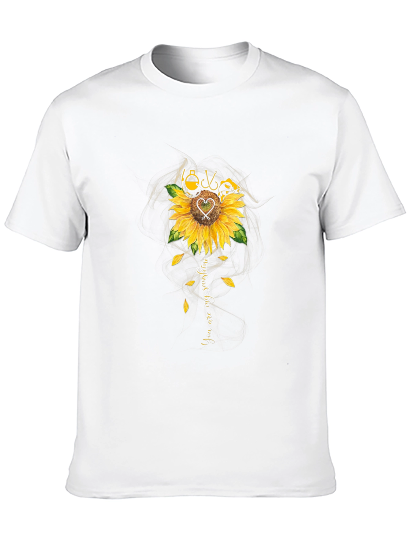 Black Fishing Sunflower Graphic T-Shirt - Black view 10