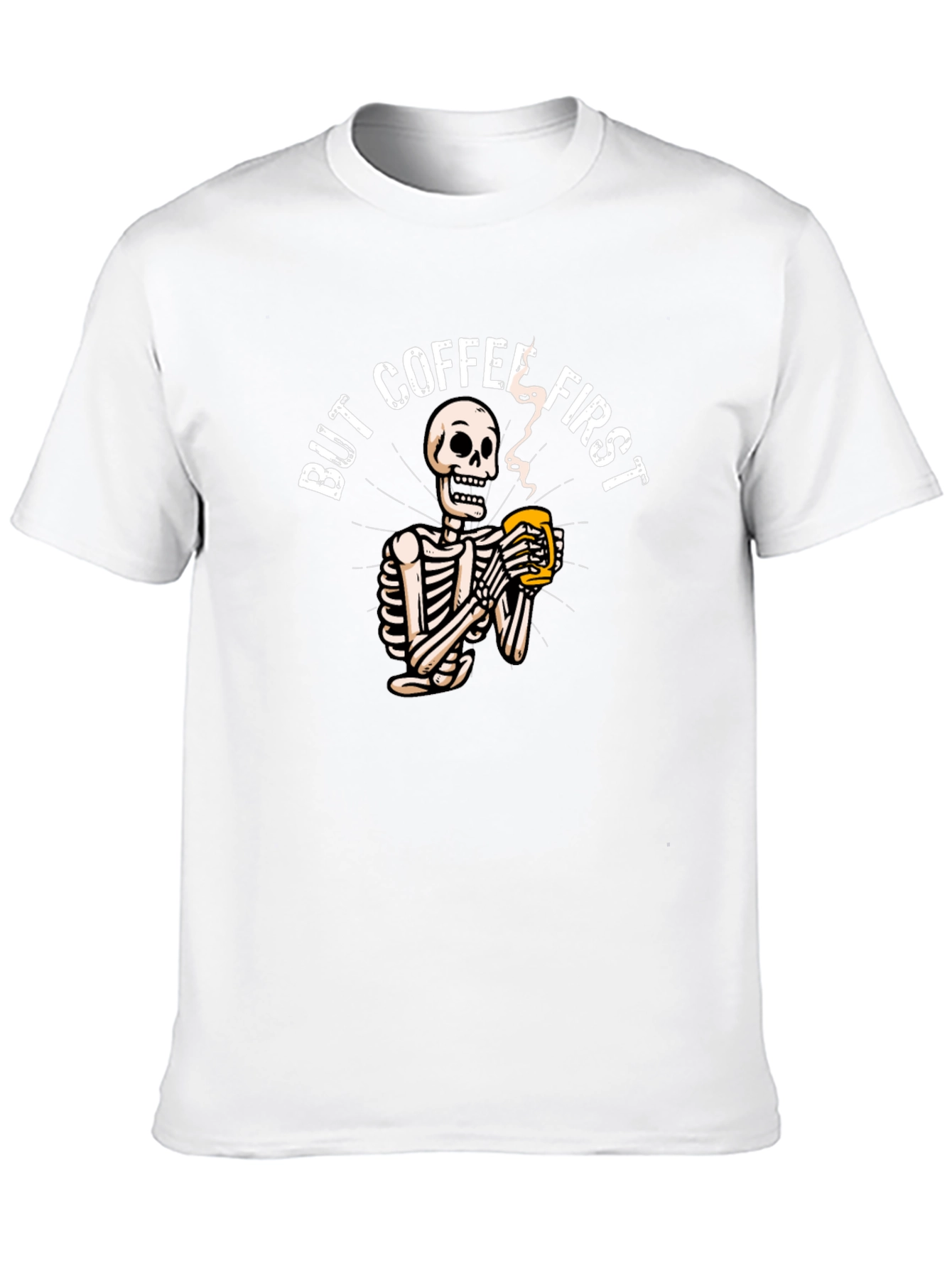 Black But Coffee First Skeleton Graphic Tee view 10