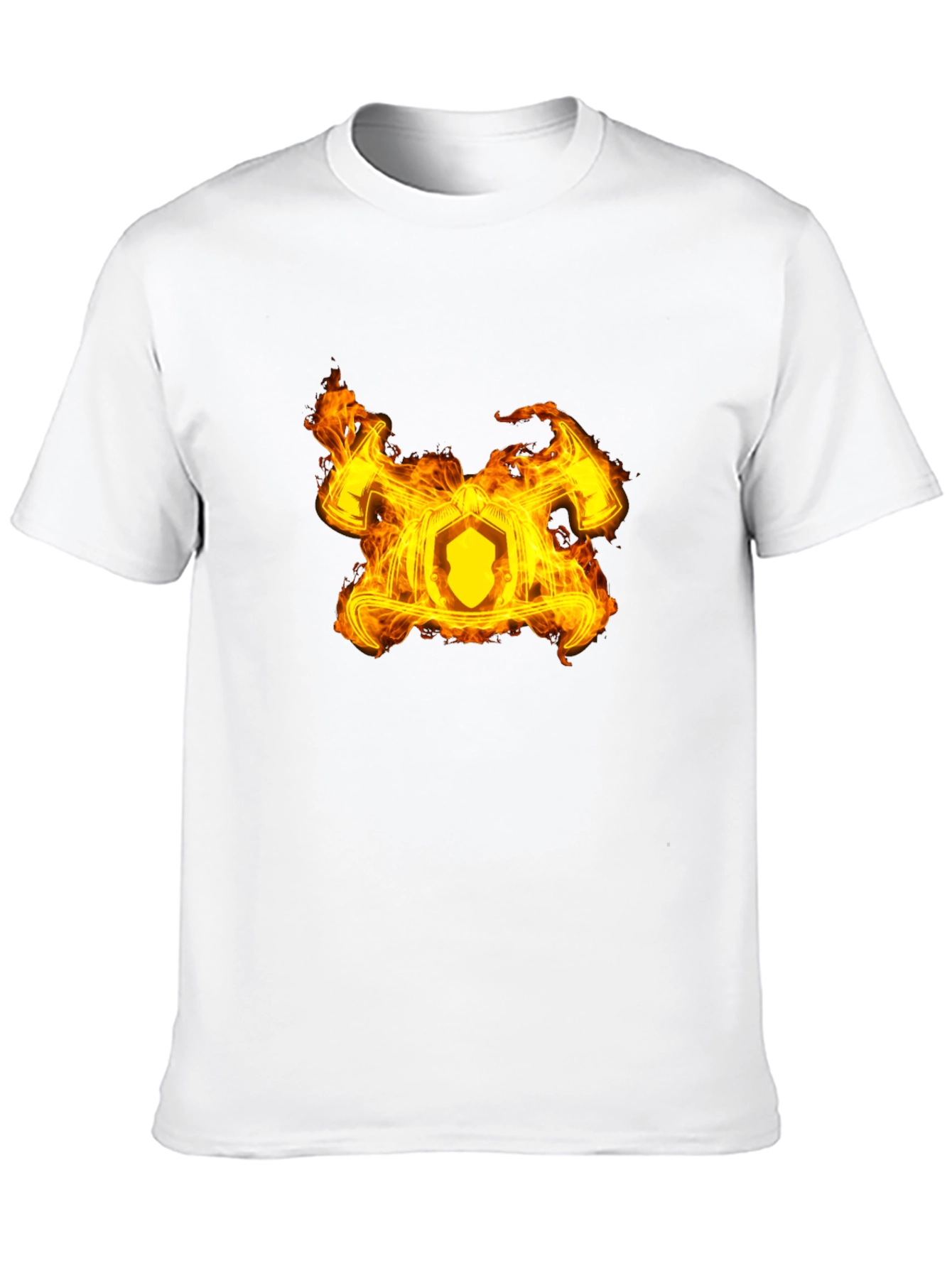Fiery Firefighter Maltese Cross Black T-Shirt - 10