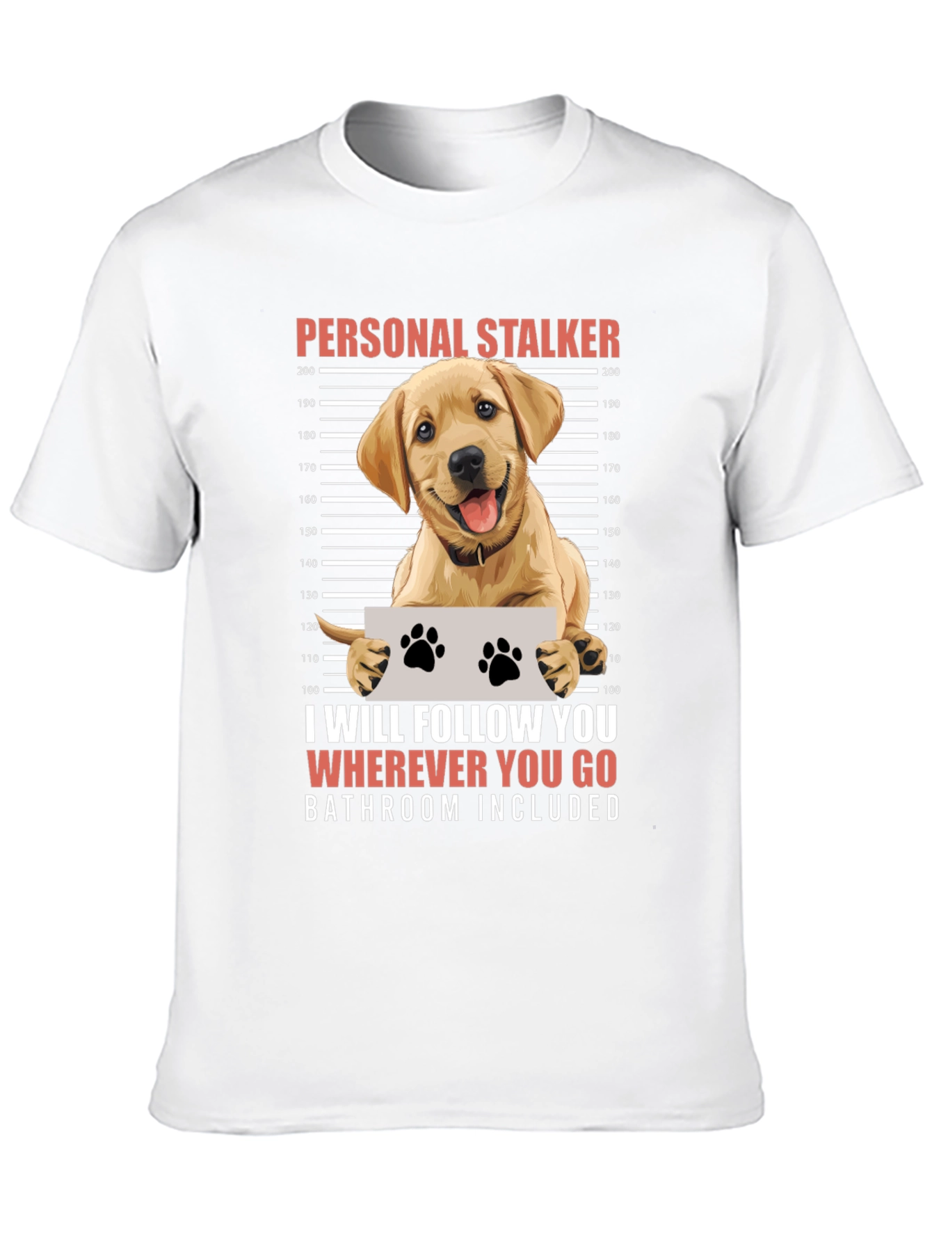 Black Personal Stalker Dog Humor Graphic Tee view 10