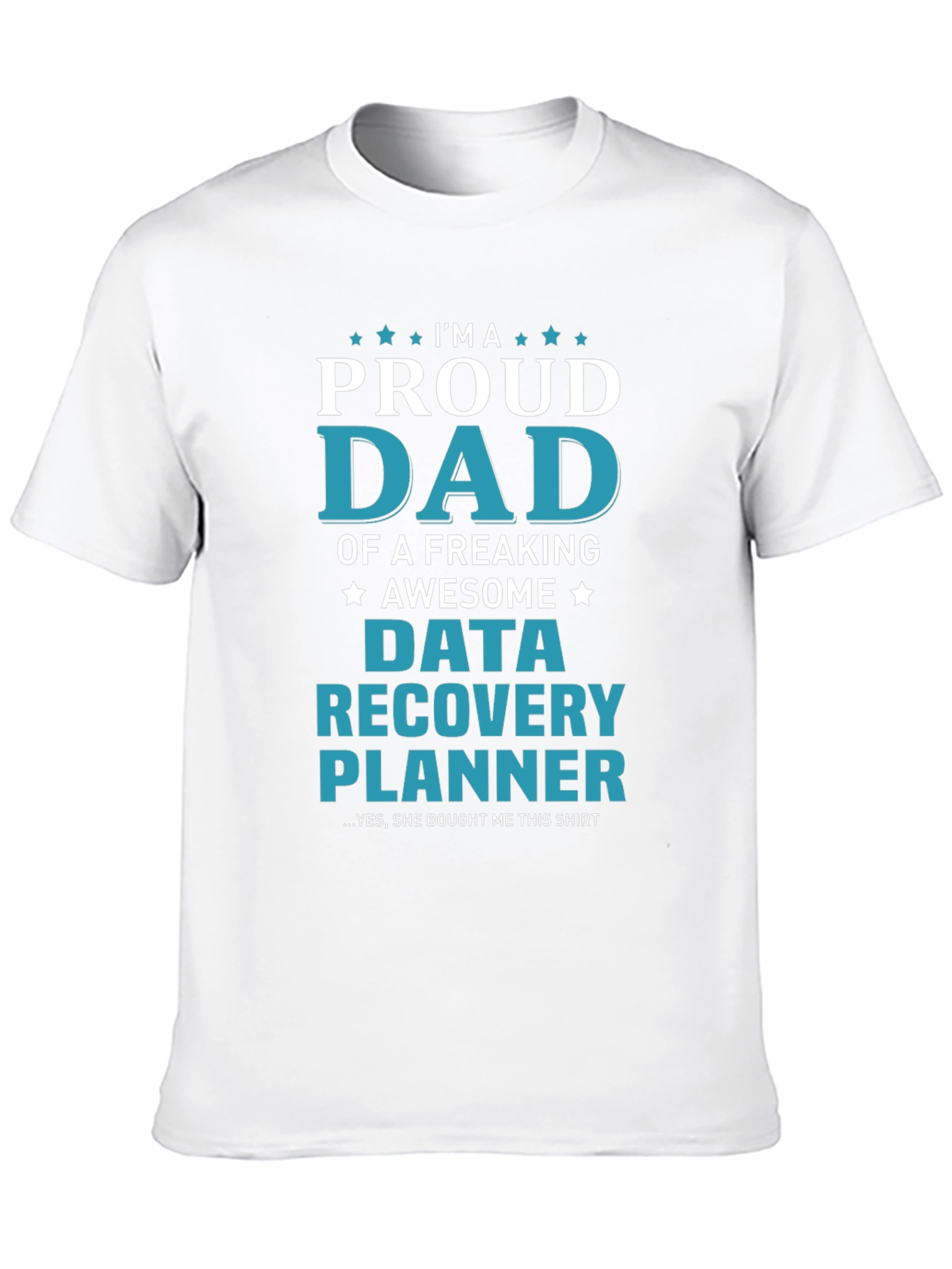 Black Proud Dad Data Recovery Planner Graphic Tee view 10
