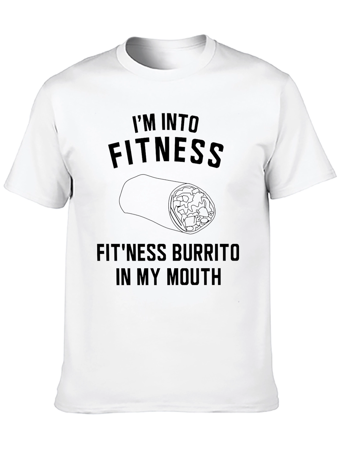 Black Fitness Burrito Graphic T-Shirt view 10