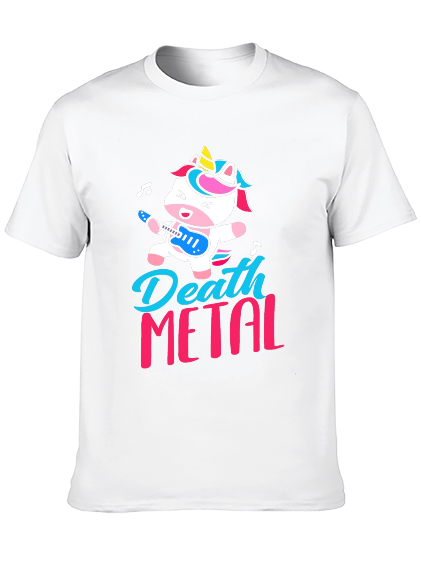 Black Death Metal Unicorn Graphic T-Shirt view 10