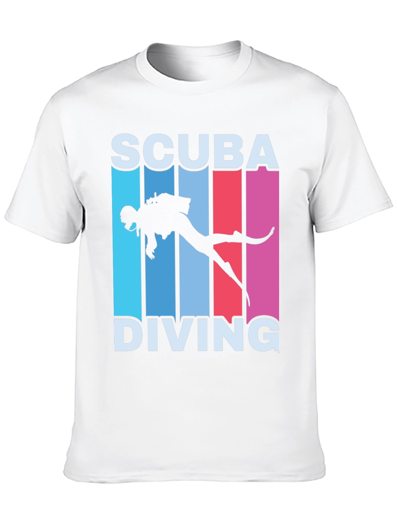 Black Scuba Diving Retro T-Shirt view 10