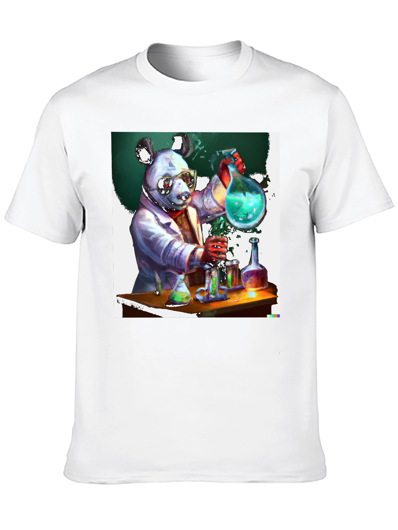 Black Scientist Panda Graphic Tee - Quirky & Unique view 10