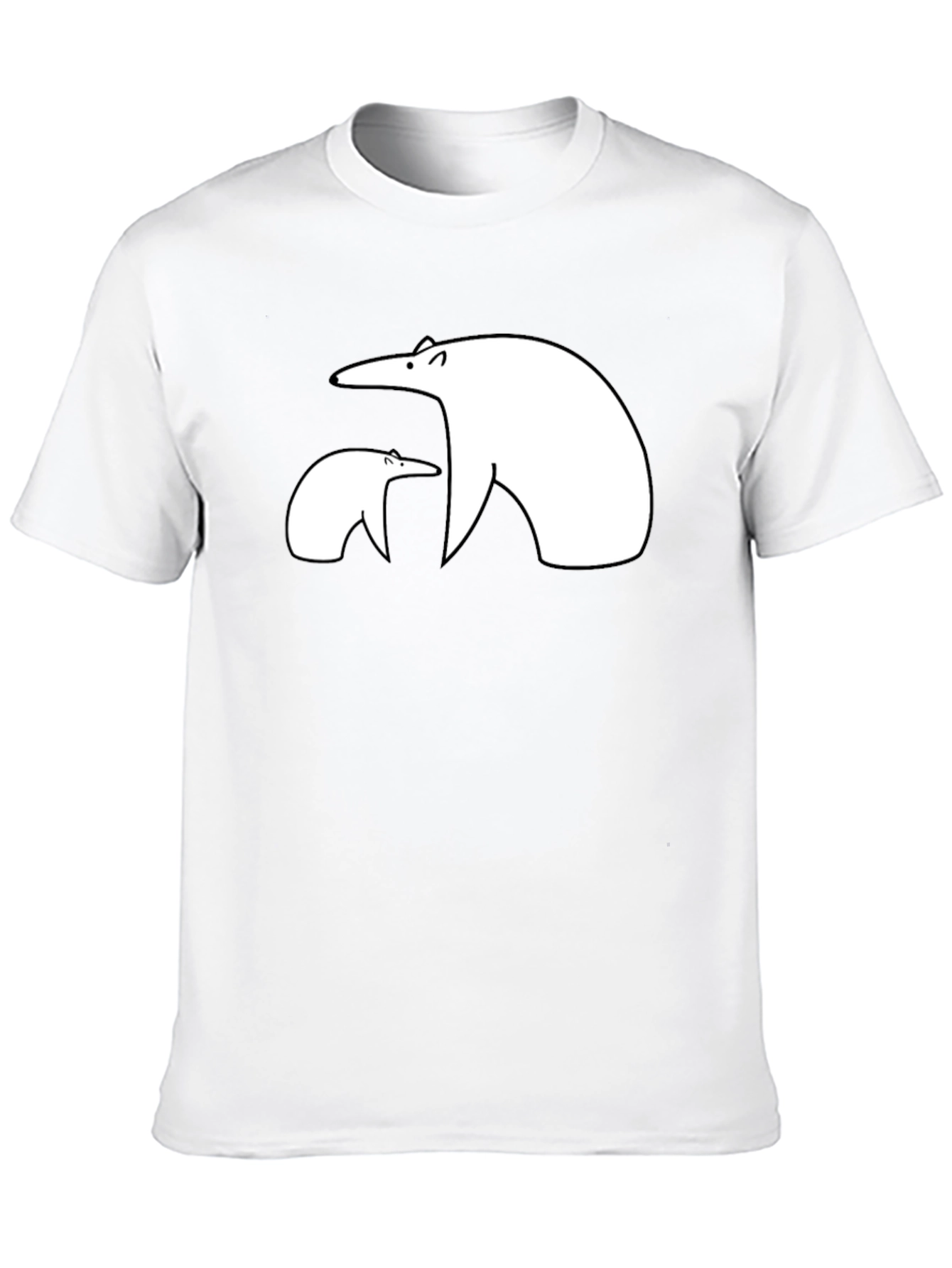 Black Polar Bear Graphic Tee - Black Casual Shirt view 10