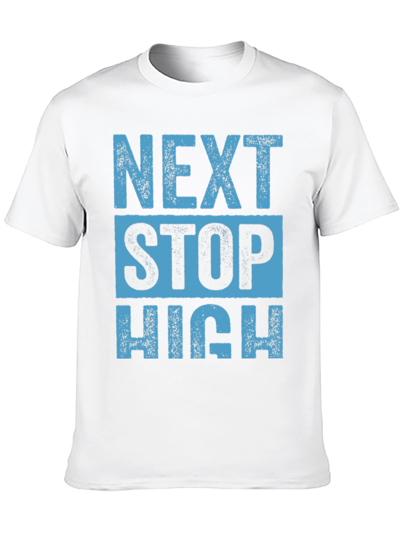 Black Next Stop High Black Graphic T-Shirt view 10