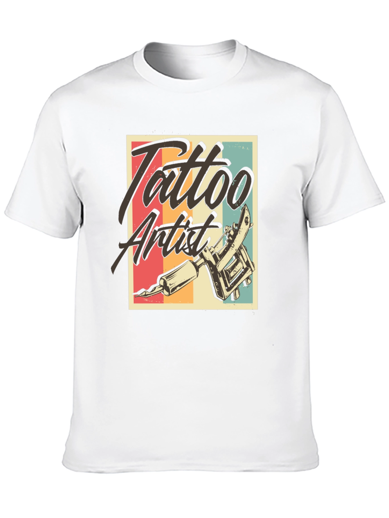 Black Tattoo Artist Graphic Tee - Vintage Style Black T-Shirt view 10