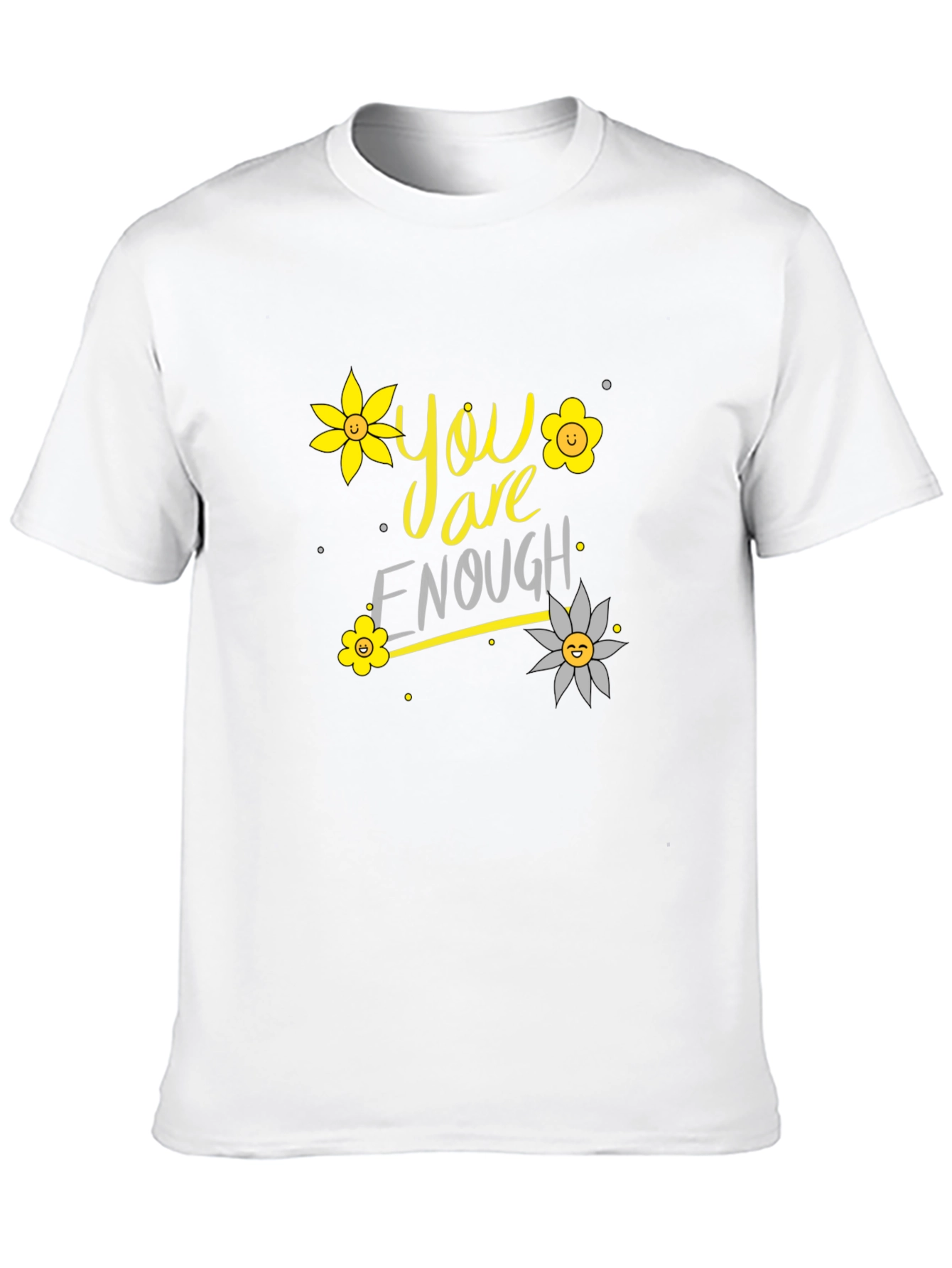 Black You Are Enough Floral Graphic T-Shirt view 10