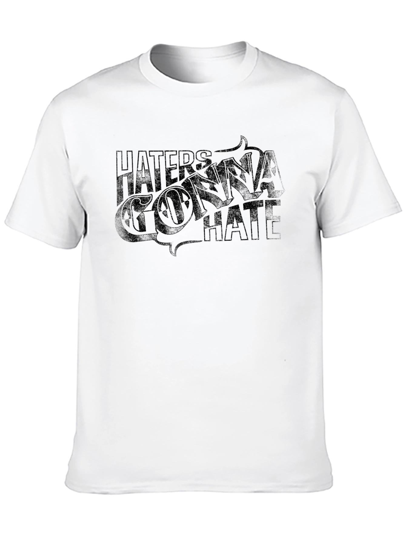 Black Haters Gonna Hate Graphic T-Shirt - Black view 10