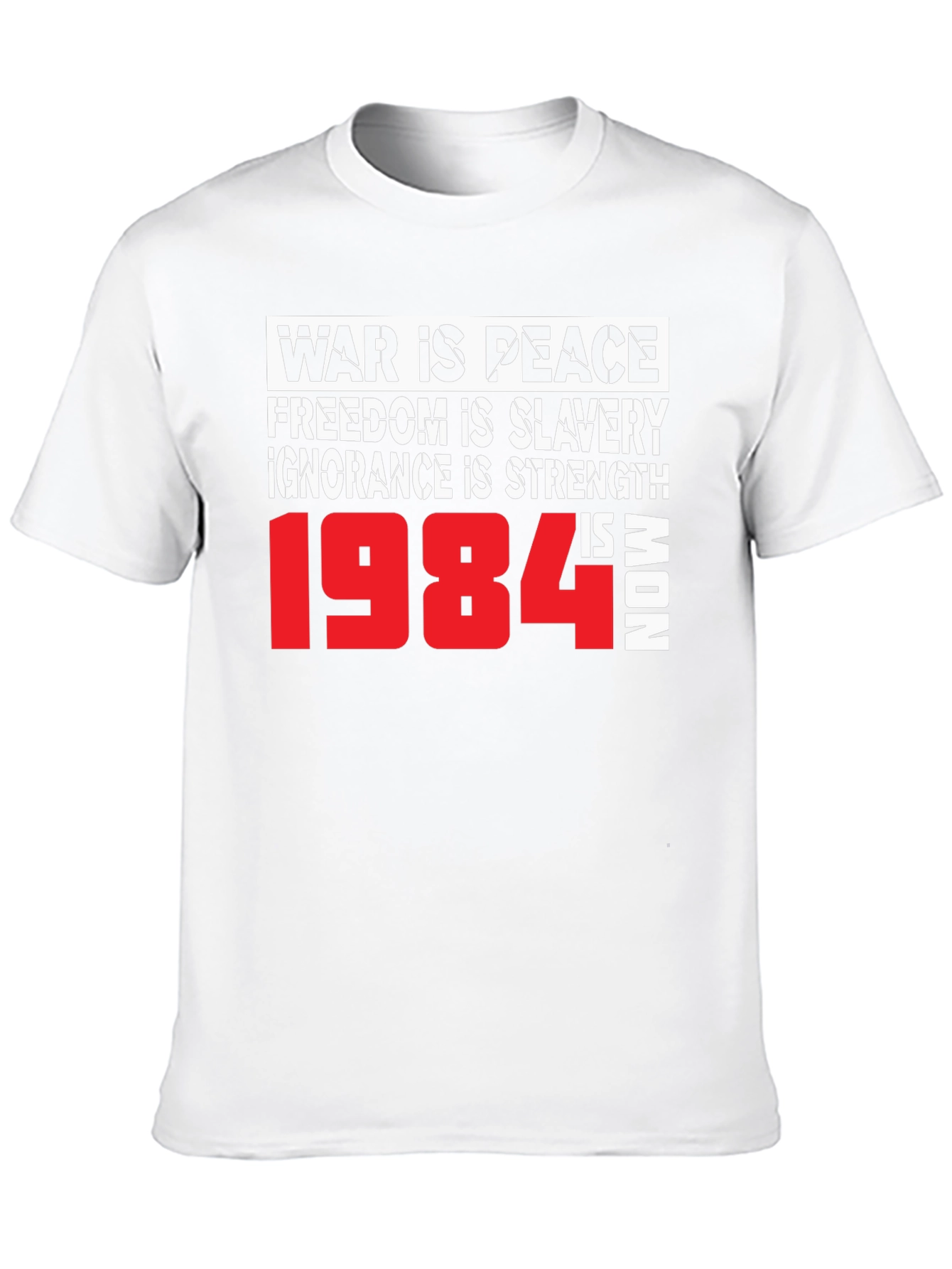 Black 1984 is NOW Men's Graphic Tee view 10