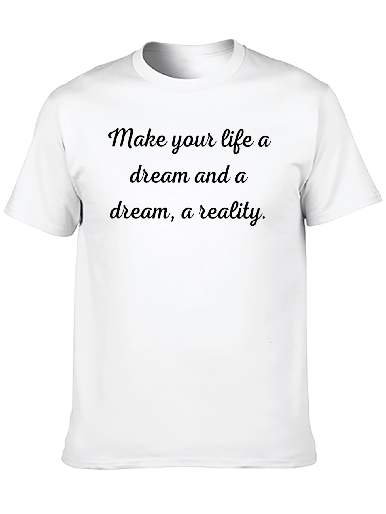 Black Dream Life Graphic Tee - Motivational Quote T-Shirt view 10