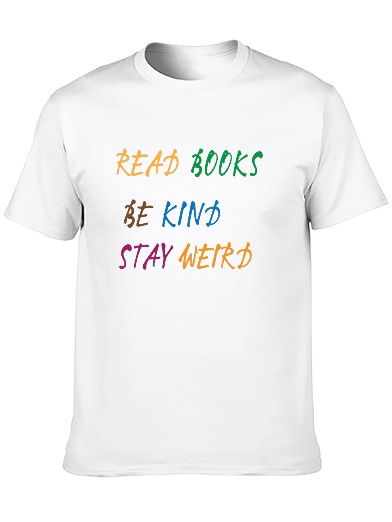 Black Read Books Be Kind Stay Weird Graphic Tee view 10