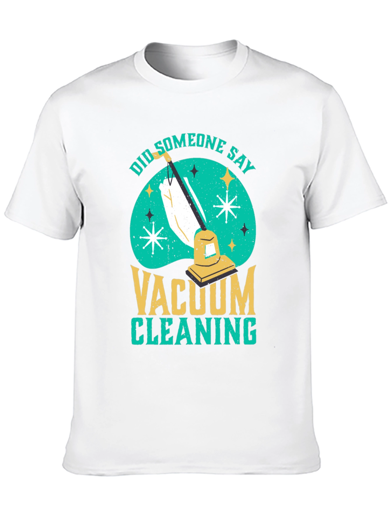 Black Funny Vacuum Cleaning T-Shirt view 10