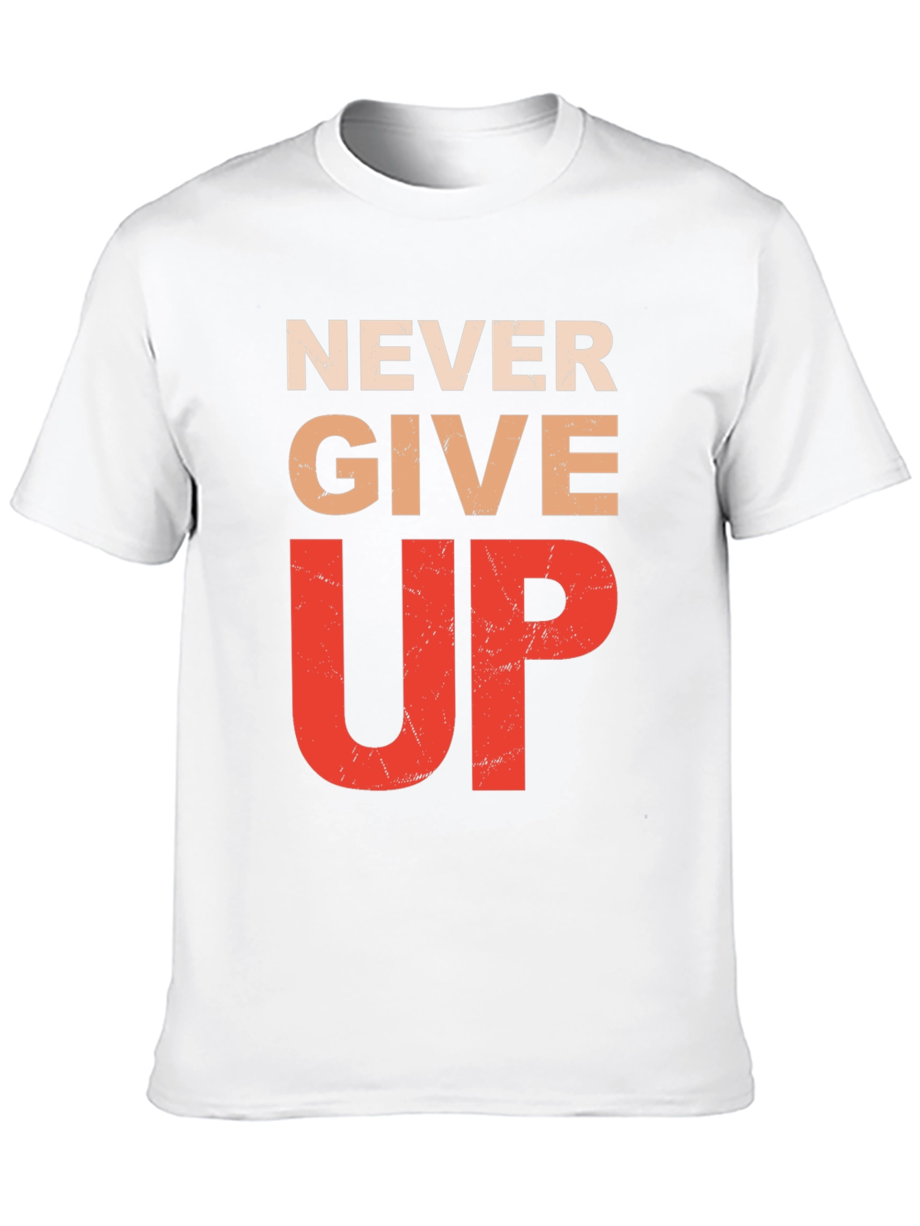 Black Never Give Up Graphic Tee - Inspirational Motivation Shirt view 10
