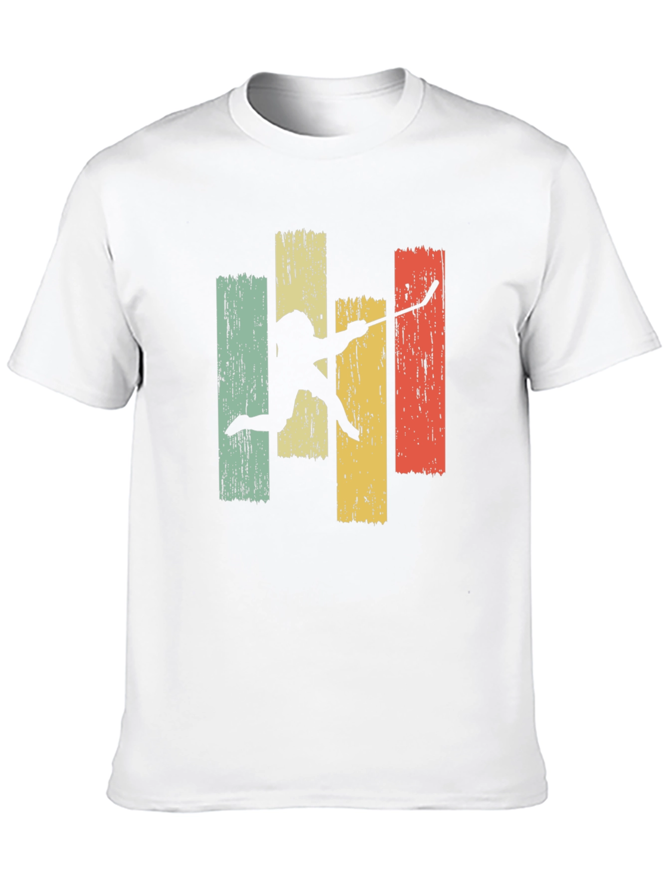 Black Retro Hockey Player Graphic Tee view 10