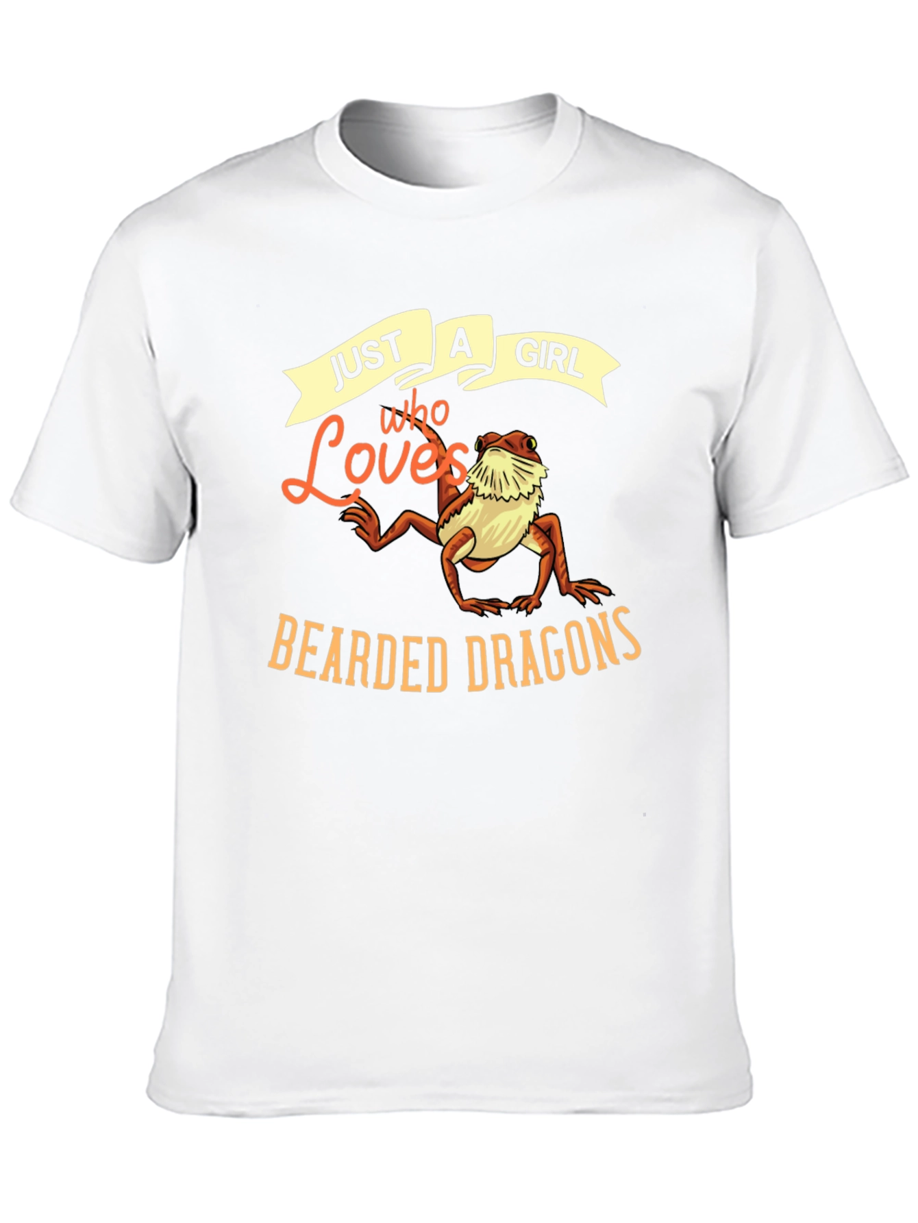 Black Just A Girl Who Loves Bearded Dragons T-Shirt view 10