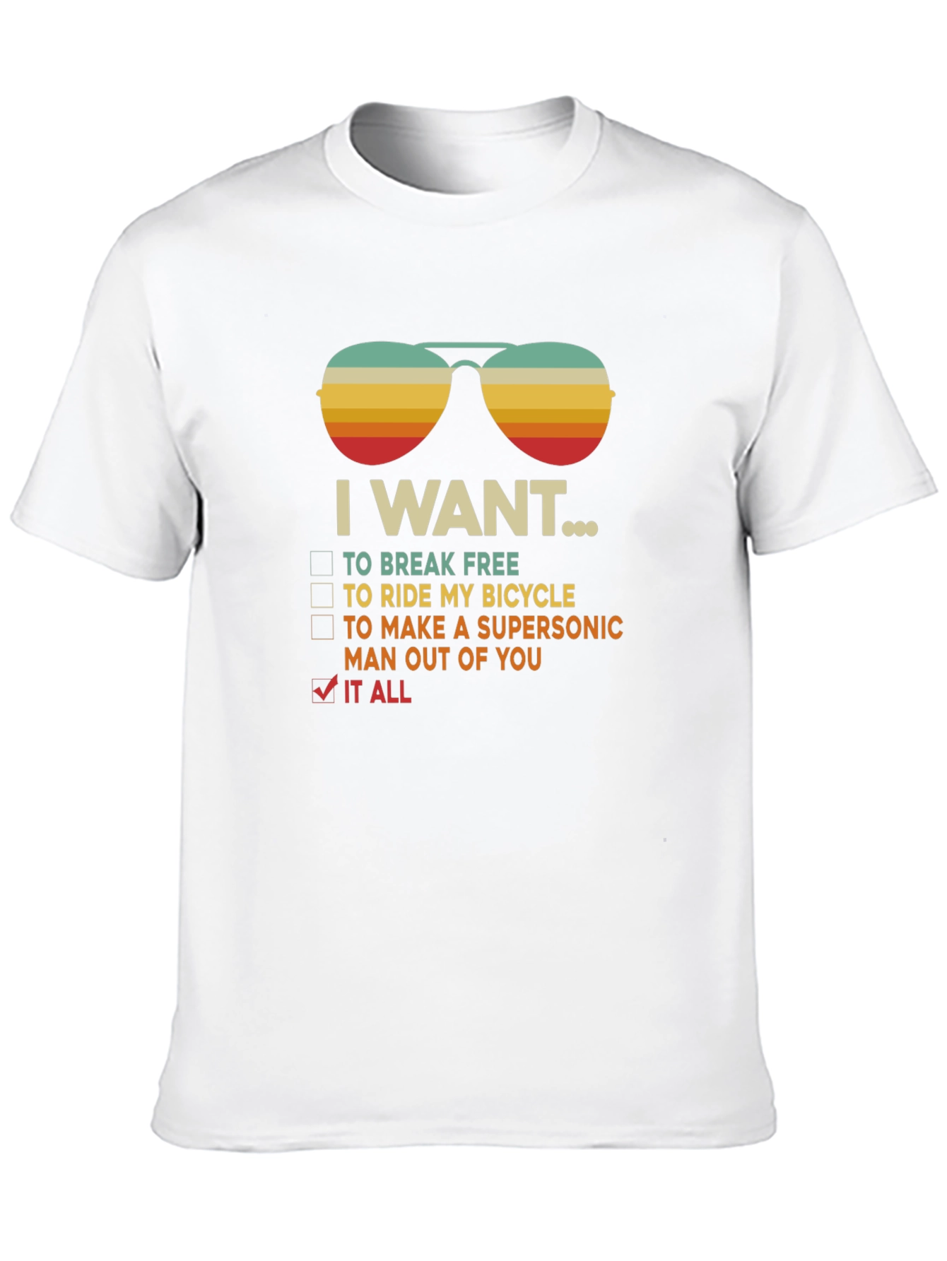 Black I Want It All Graphic T-Shirt - Break Free Bicycle Queen view 10