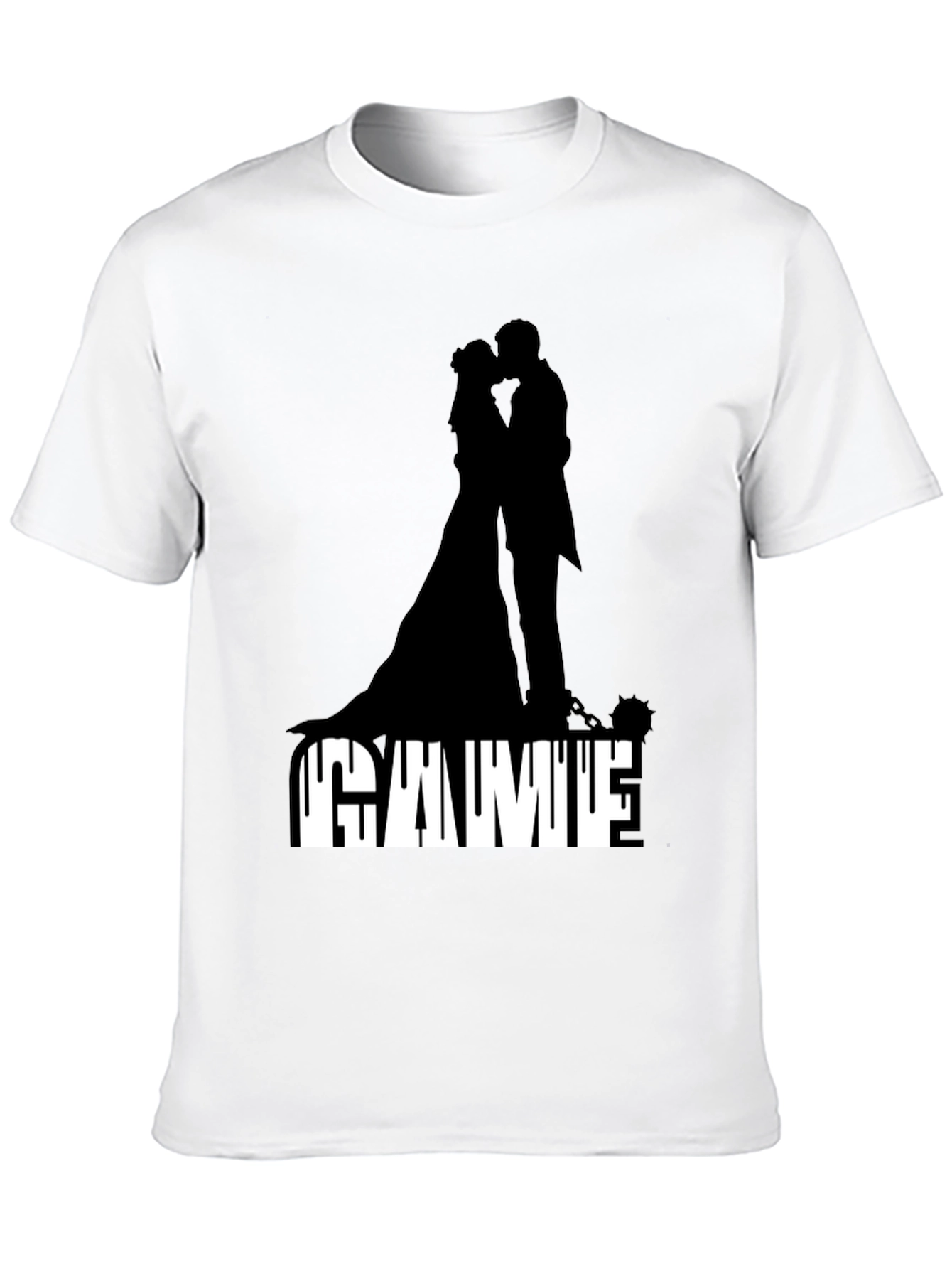 Black Gamufe Wedding Silhouette Graphic Tee - Black view 10