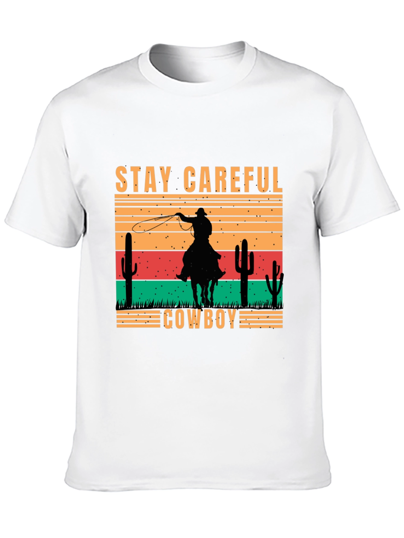 Black Stay Careful Cowboy Graphic Tee view 10