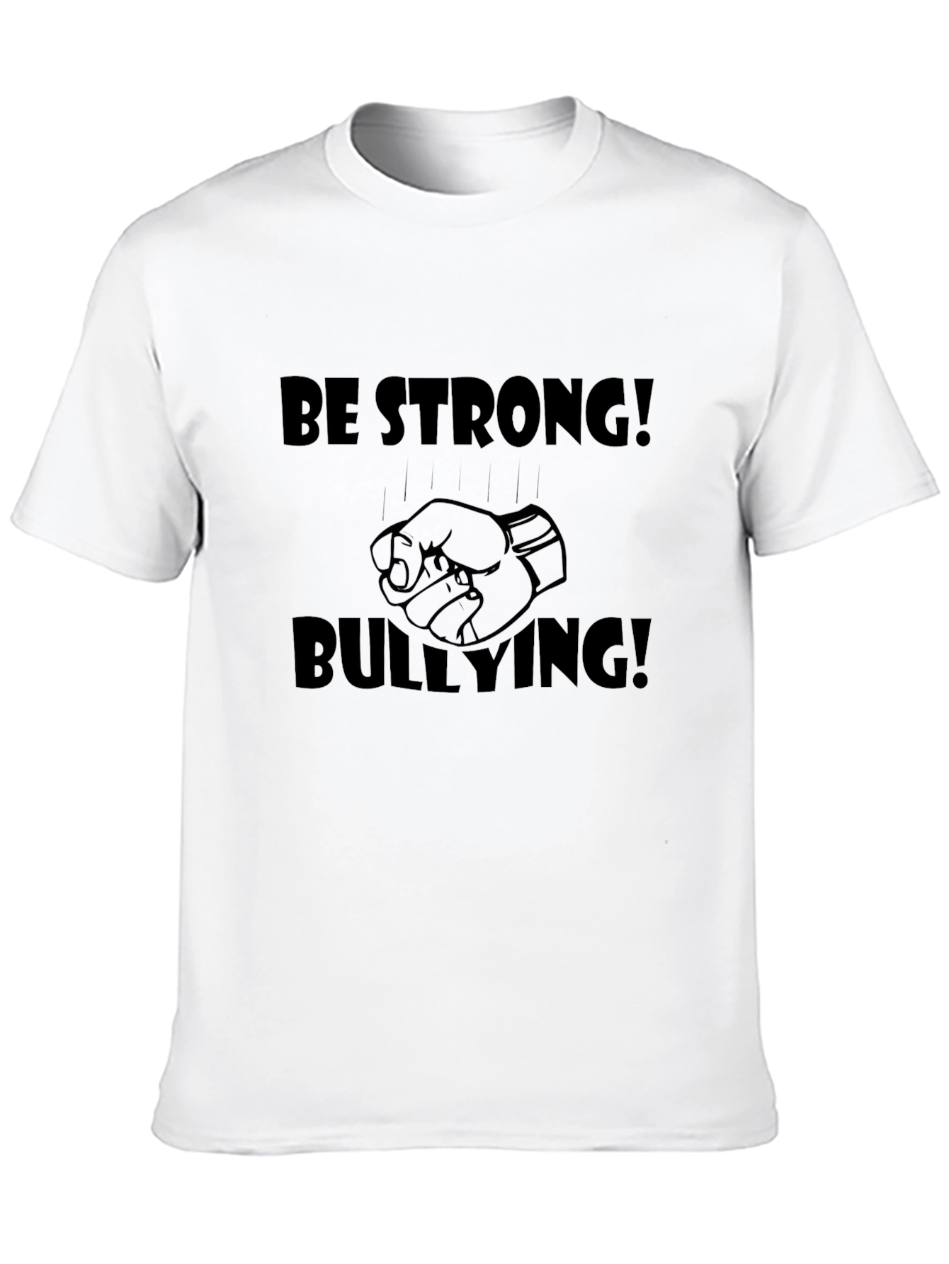 Black Be Strong! Fist Anti-Bullying Graphic Tee view 10