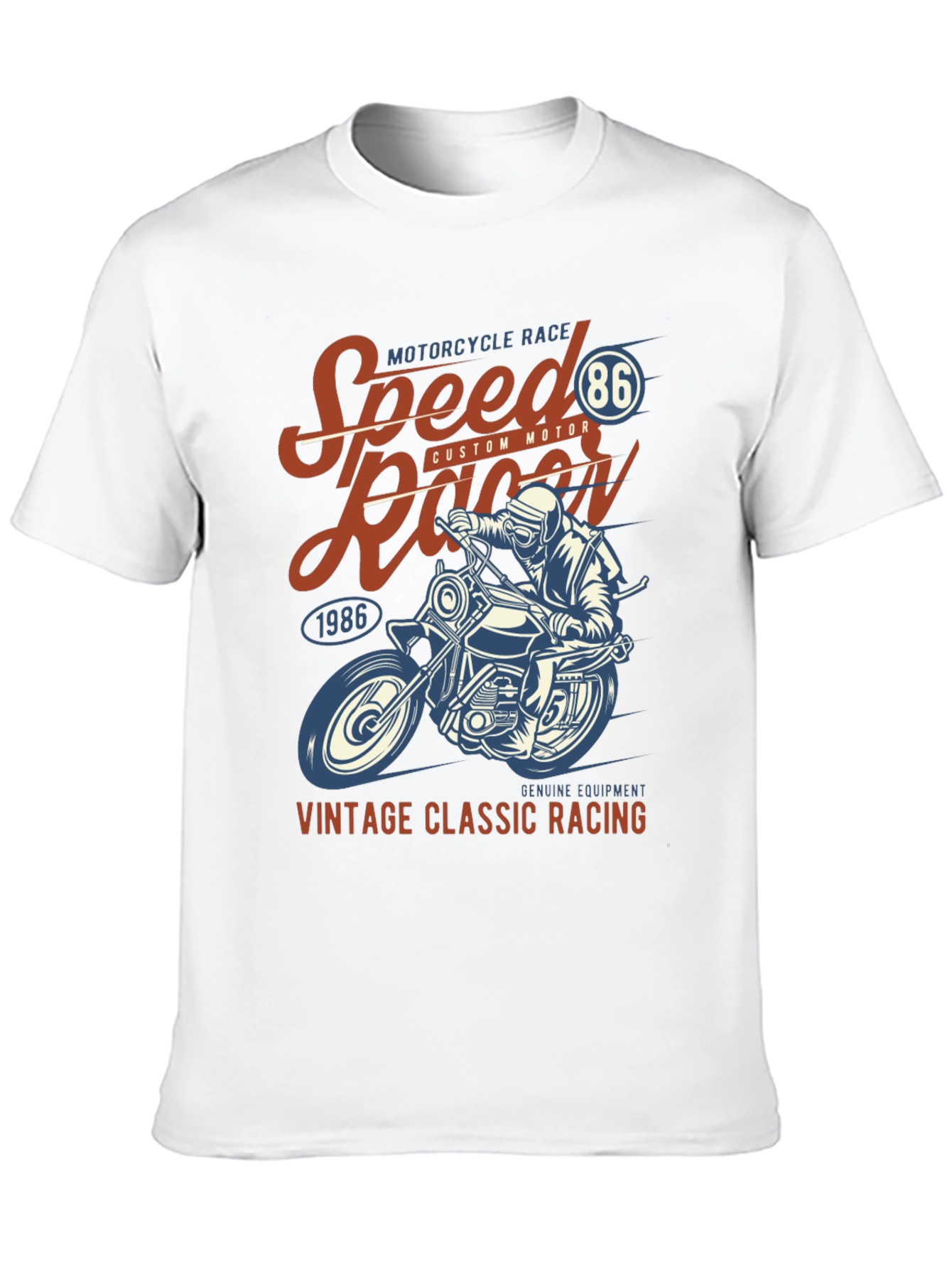 Black Vintage Motorcycle Racing Graphic T-Shirt view 10