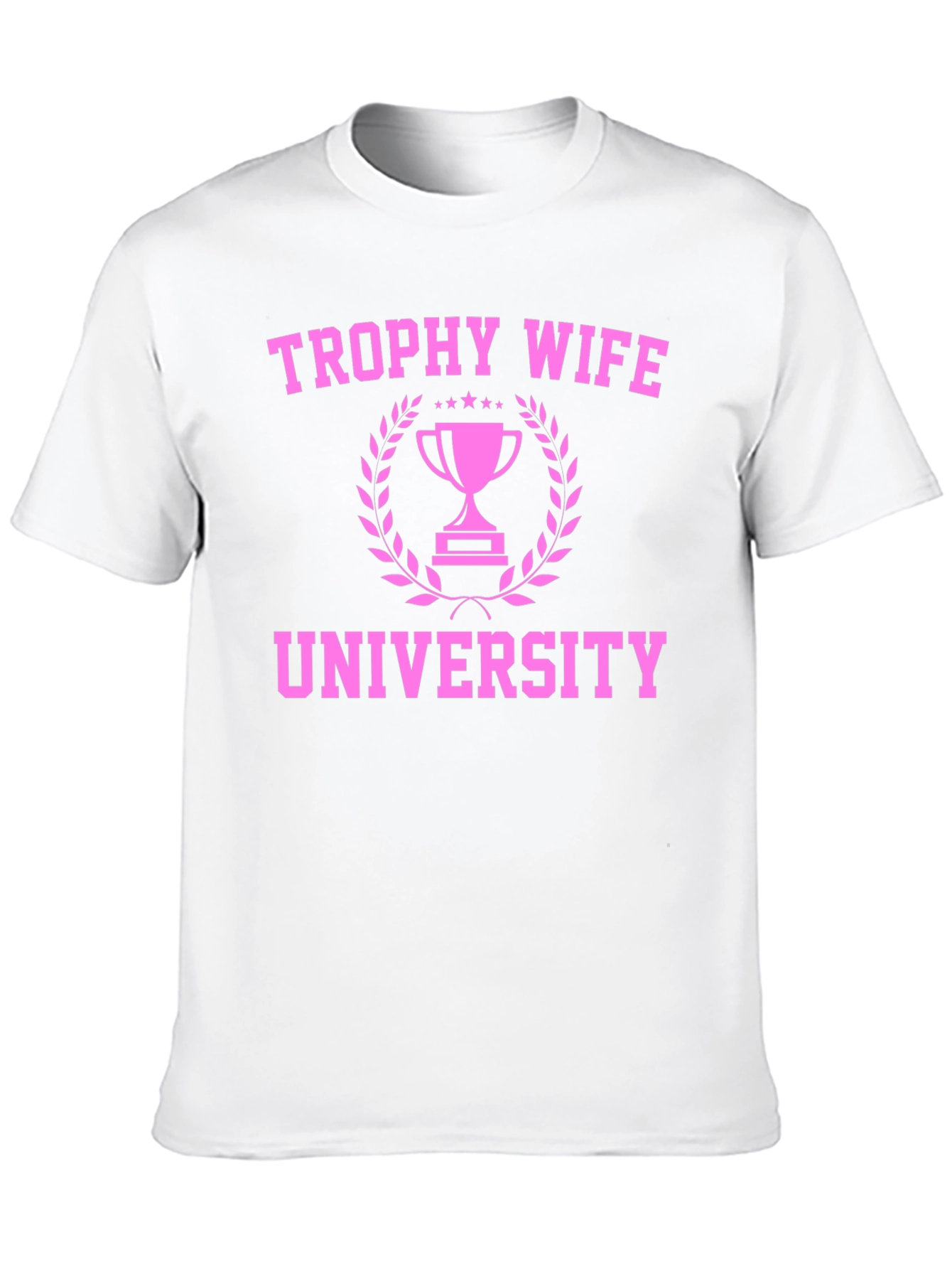 Black Trophy Wife University Graphic Tee - Black Cotton T-Shirt view 10