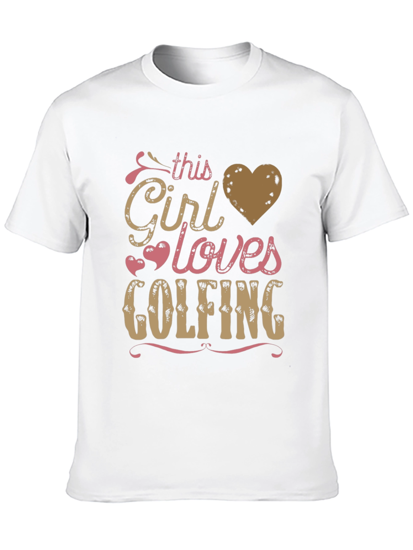 Black This Girl Loves Golfing Tee - Black view 10