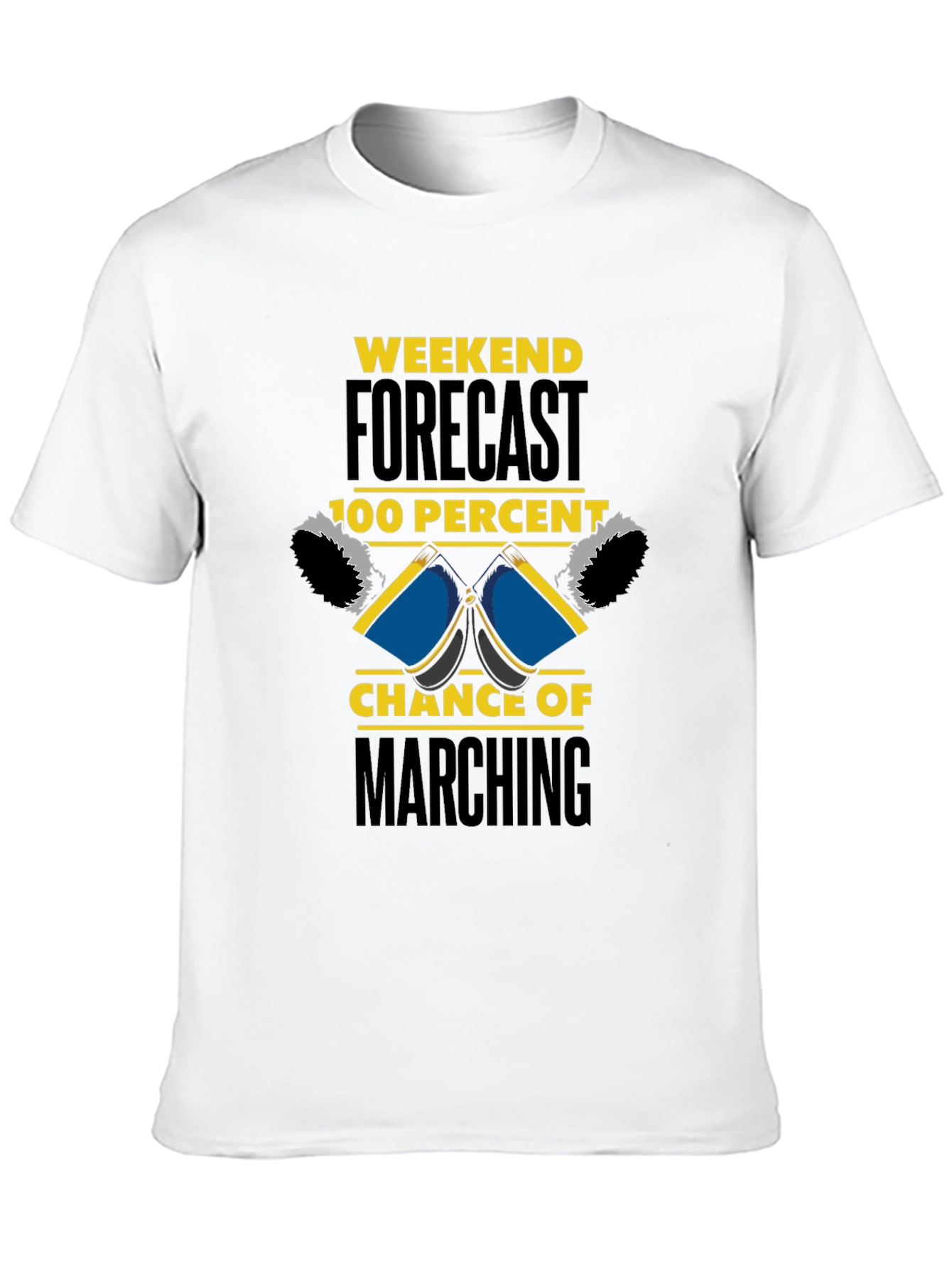 Black Marching Band Weekend Forecast T-Shirt view 10