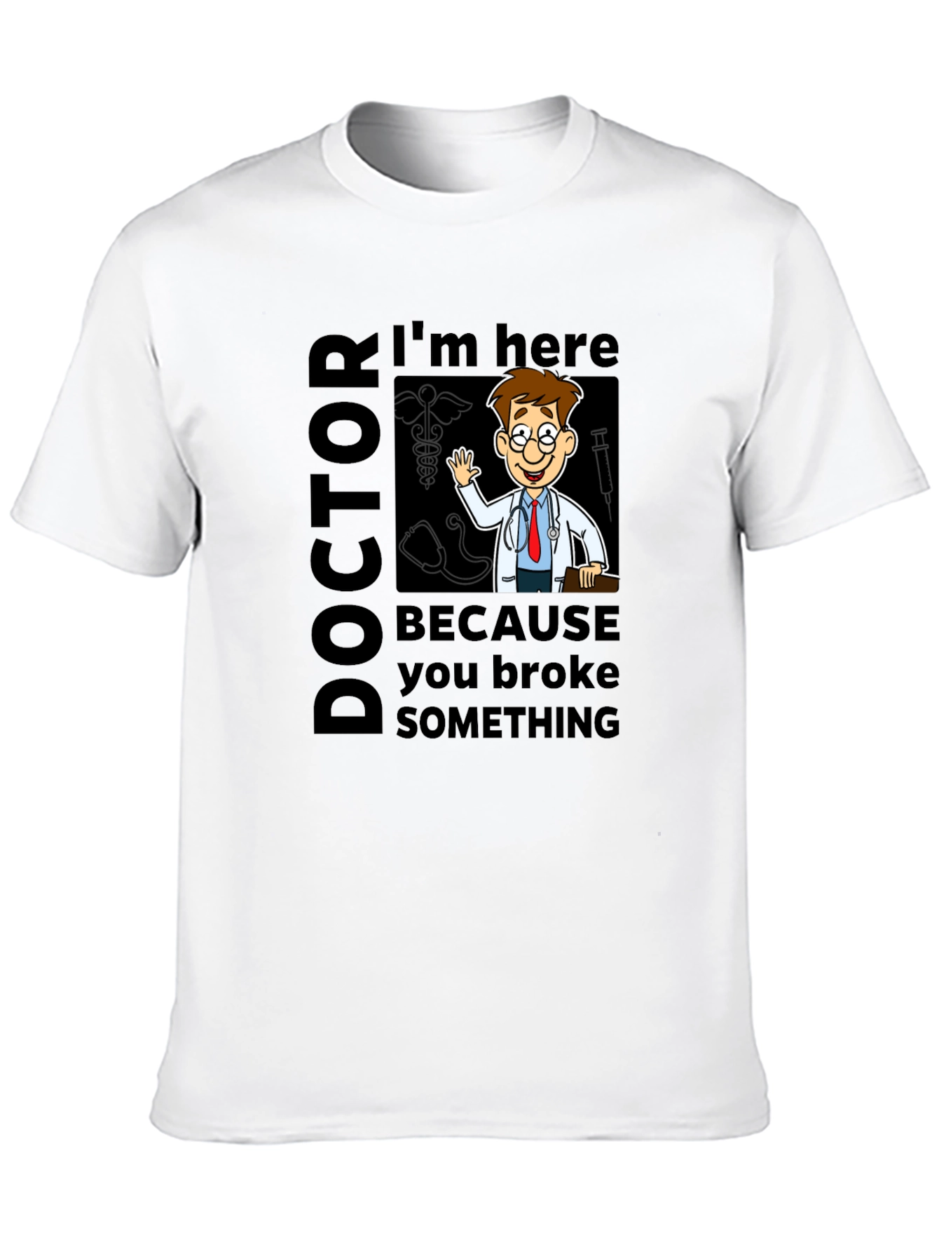 Black Doctor Cartoon Graphic Tee view 10