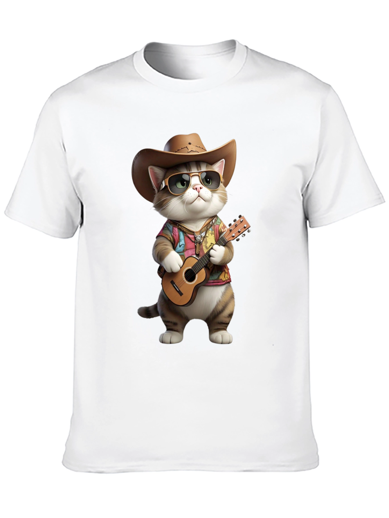 Black Cool Cat Cowboy T-Shirt view 10