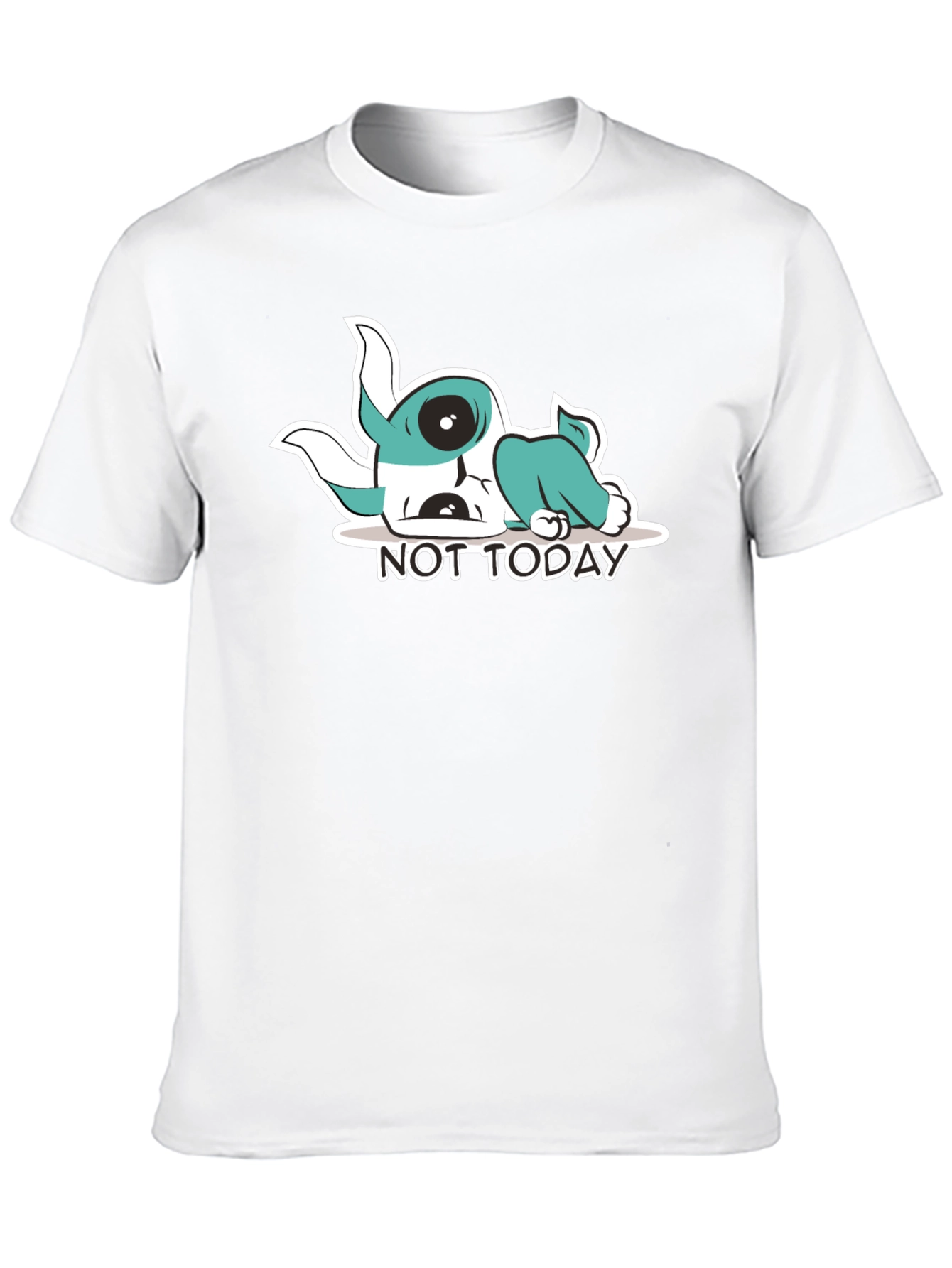 Black Not Today Graphic Tee - Black Cotton Comfort view 10