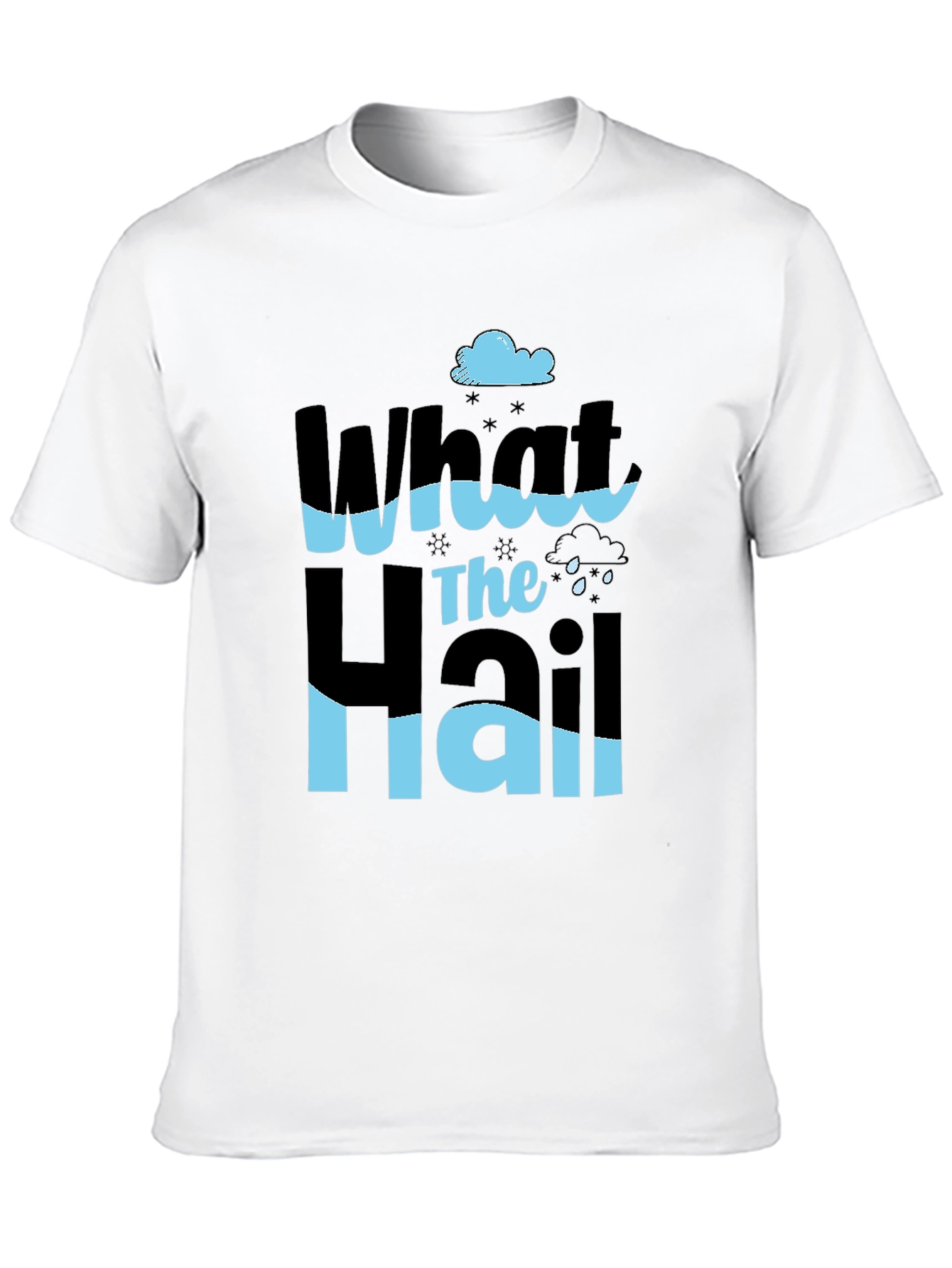 Black What the Hail T-Shirt - Weather Pun Tee view 10