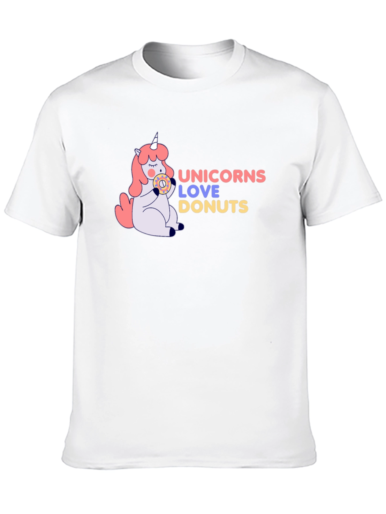 Black Unicorns Love Donuts Graphic T-Shirt view 10