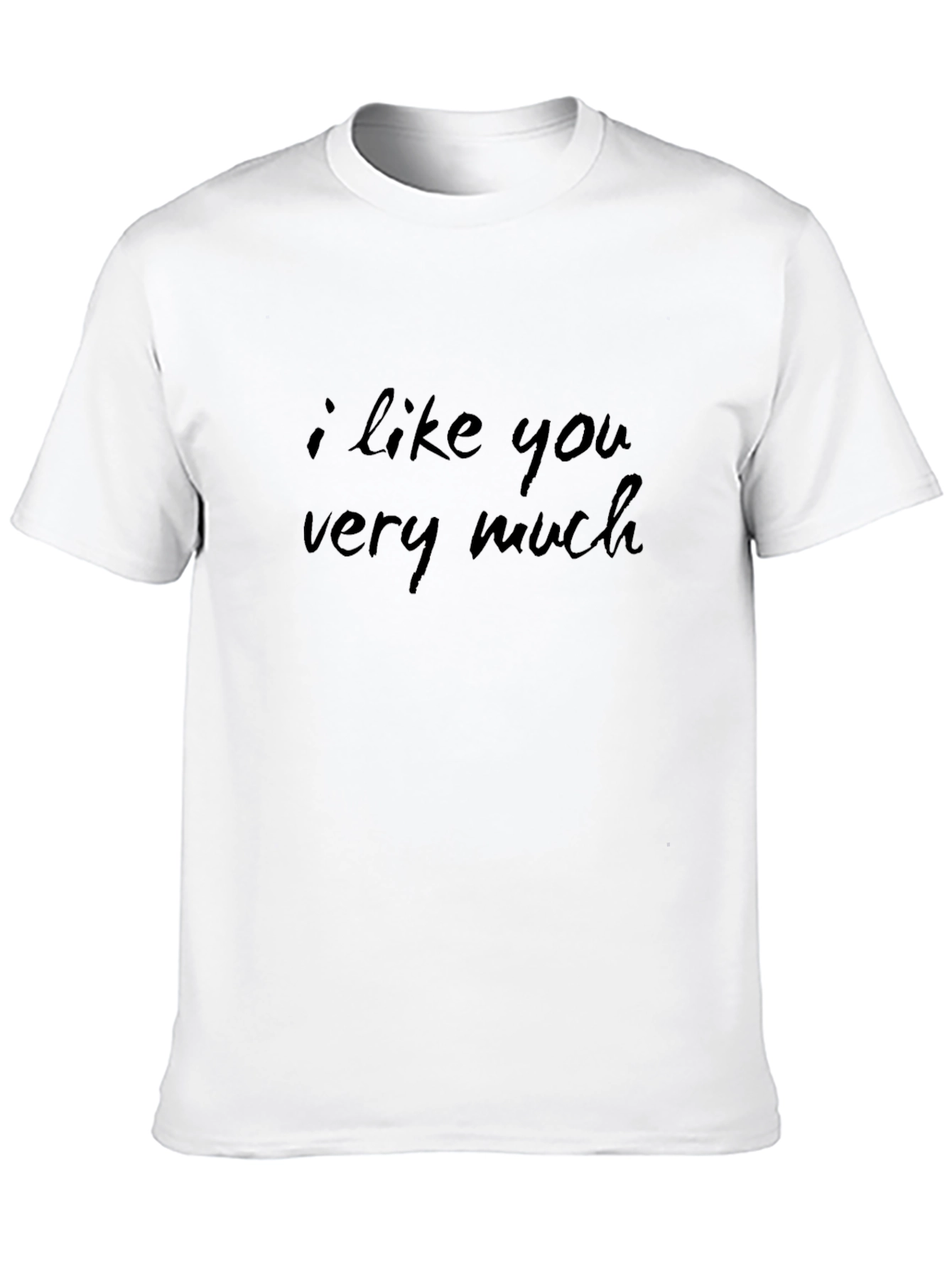 Black I Like You Very Much Black T-Shirt view 10