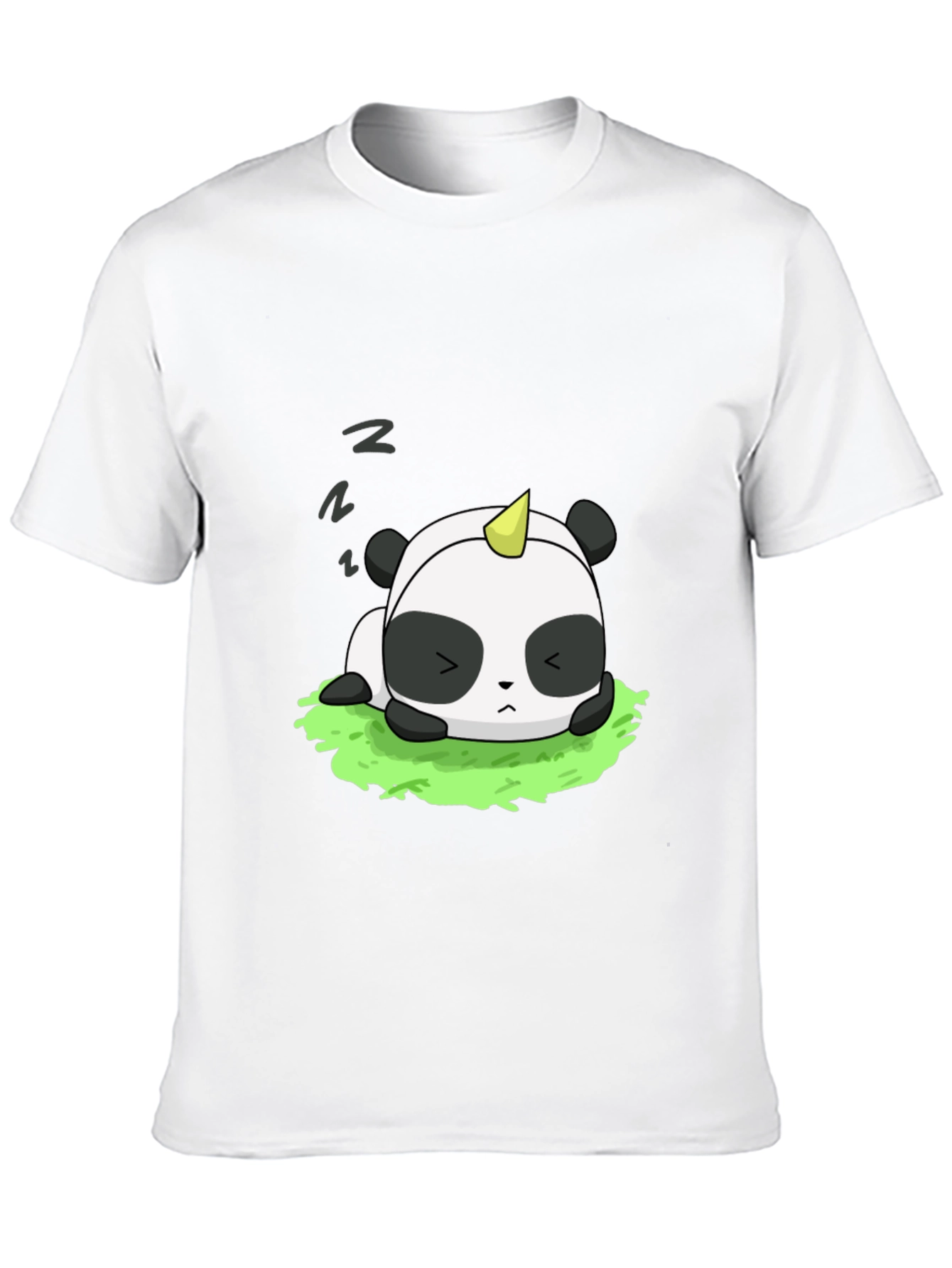 Black Cute Panda Unicorn Black T-Shirt view 10