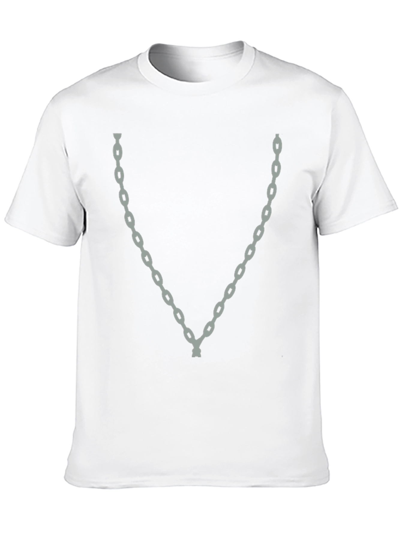 Black Chain Graphic Black T-Shirt - Cool Casual Style view 10