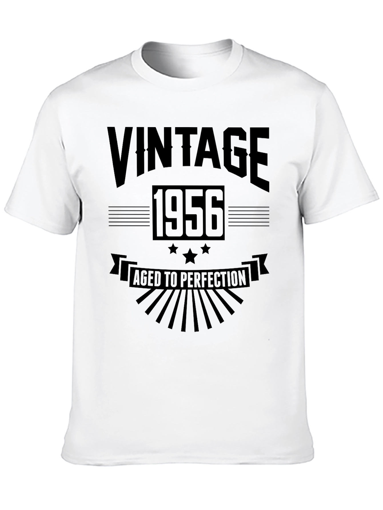 Black Vintage 1956 Aged to Perfection Black T-Shirt view 10