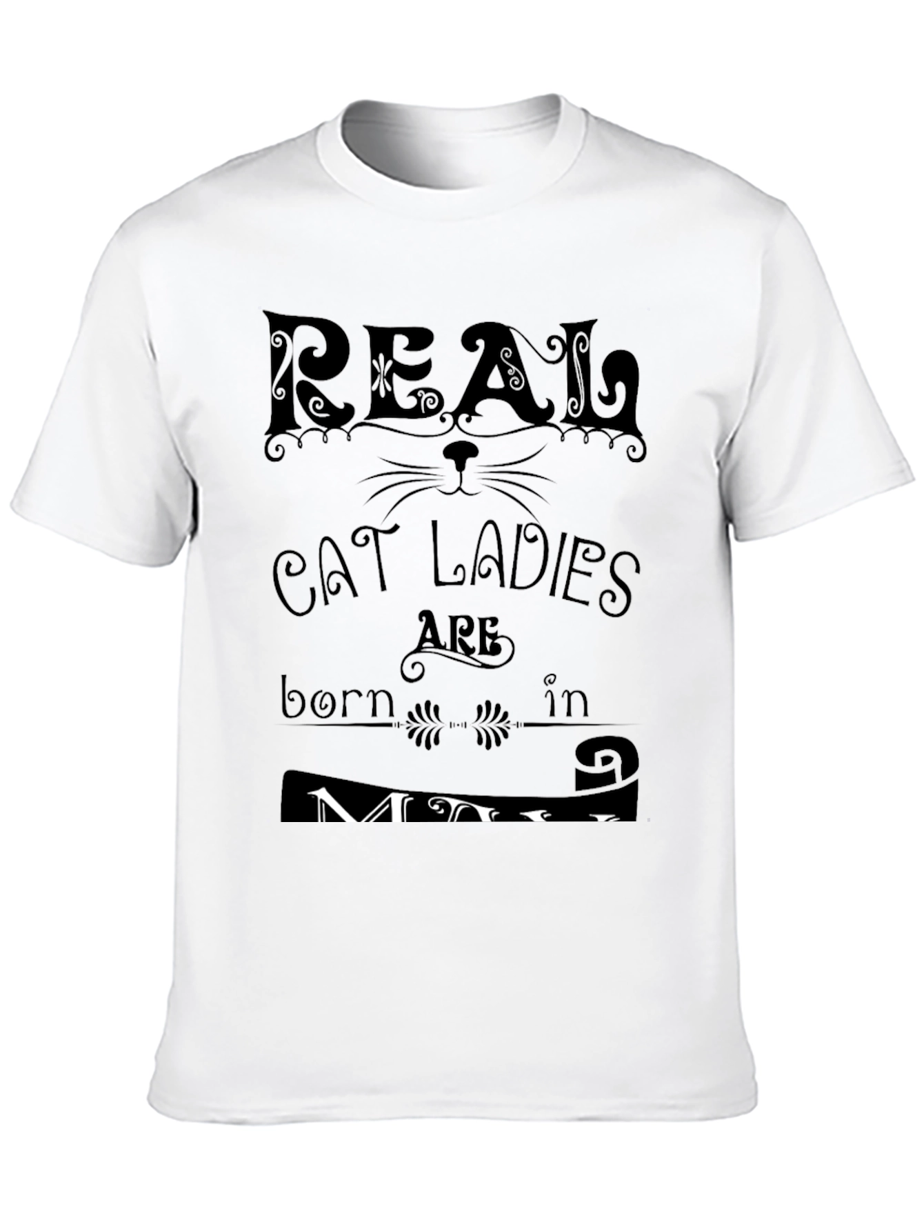 Black Real Cat Ladies Born in September T-Shirt view 10