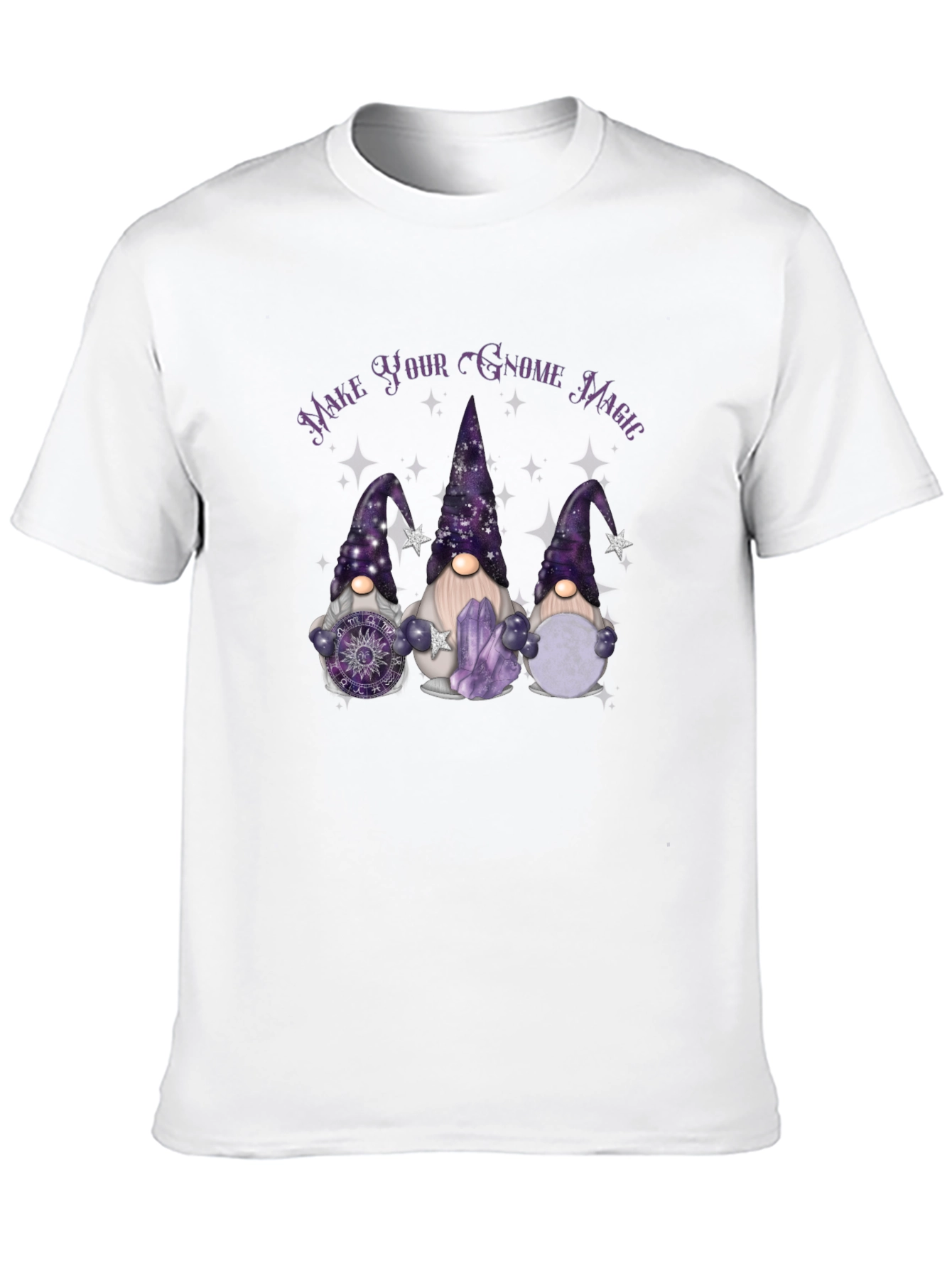 Black Gnome Magic T-Shirt - Unique Graphic Tee view 10