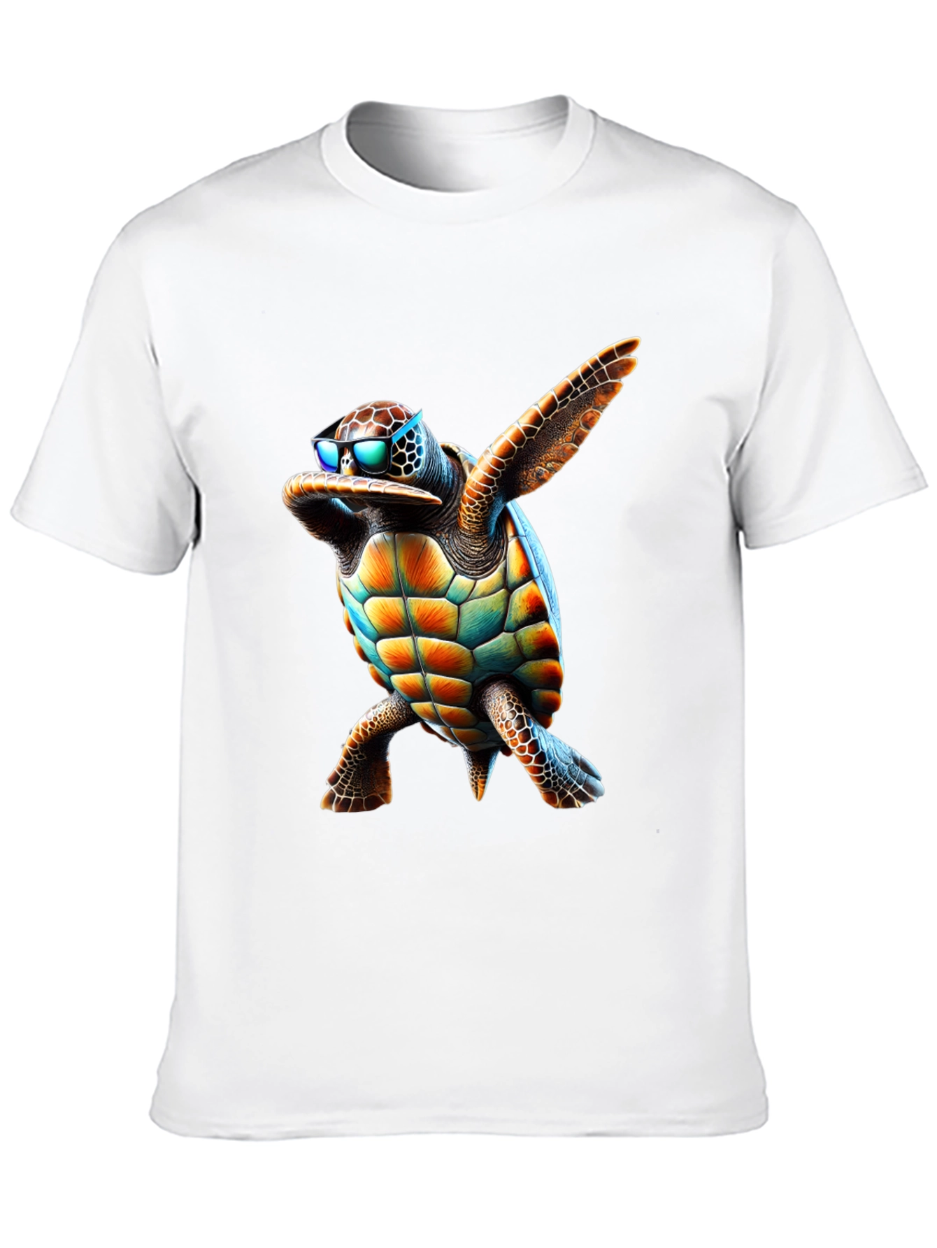 Black Dabbing Turtle Graphic Tee - Cool & Fun view 10